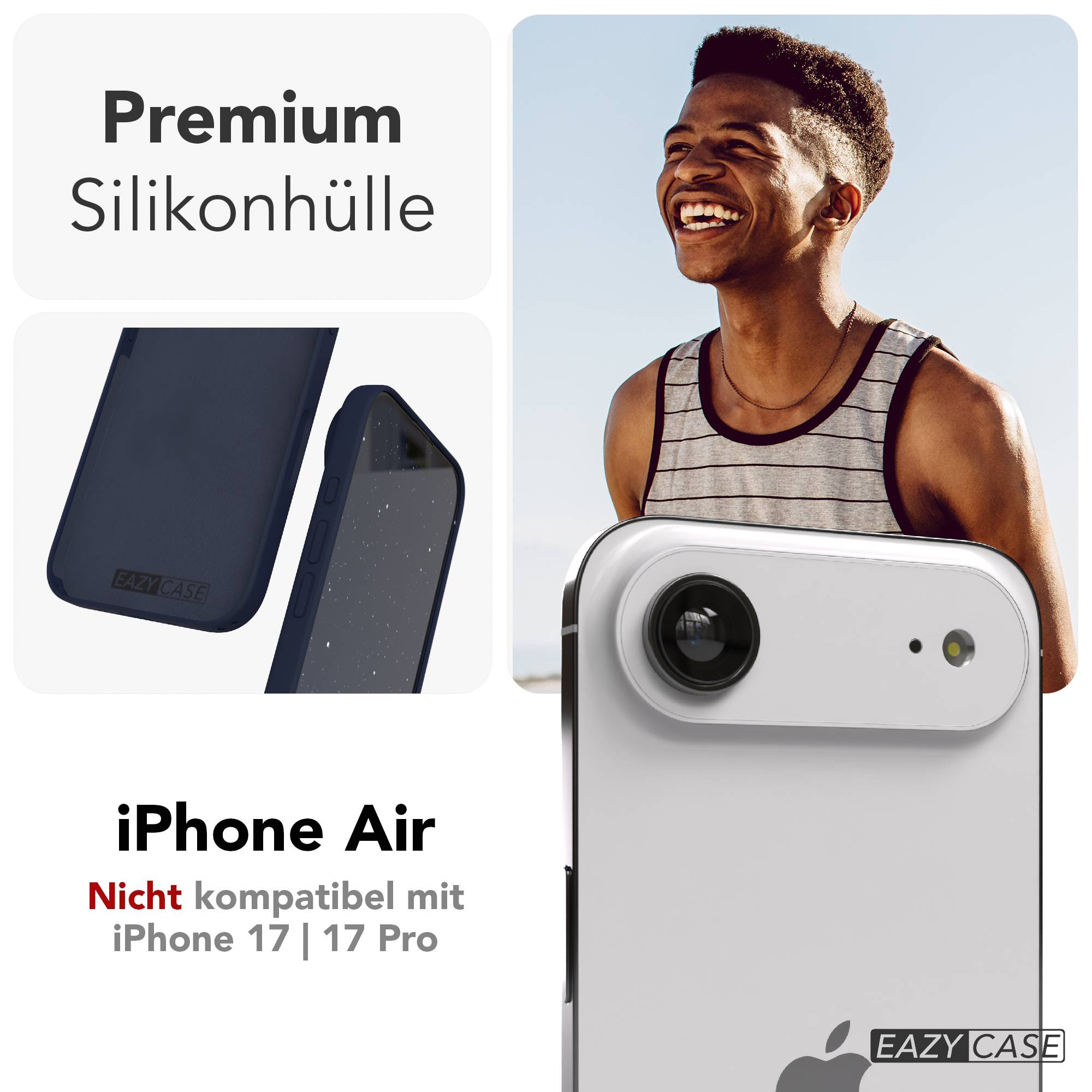 iPhone Air Premium Silikonhülle mit Kameraschutz von EAZY CASE 