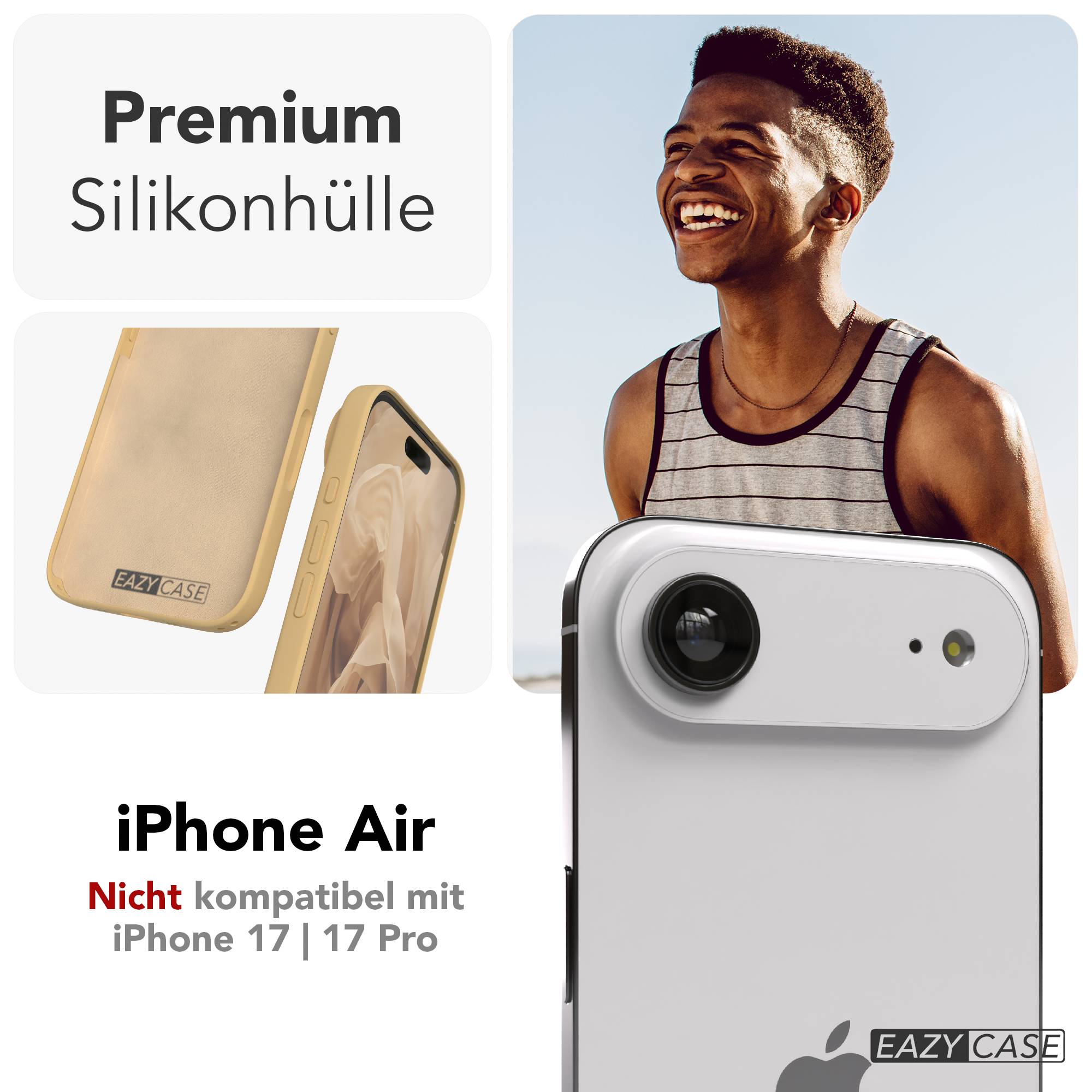 iPhone Air Premium Silikonhülle mit Kameraschutz von EAZY CASE 