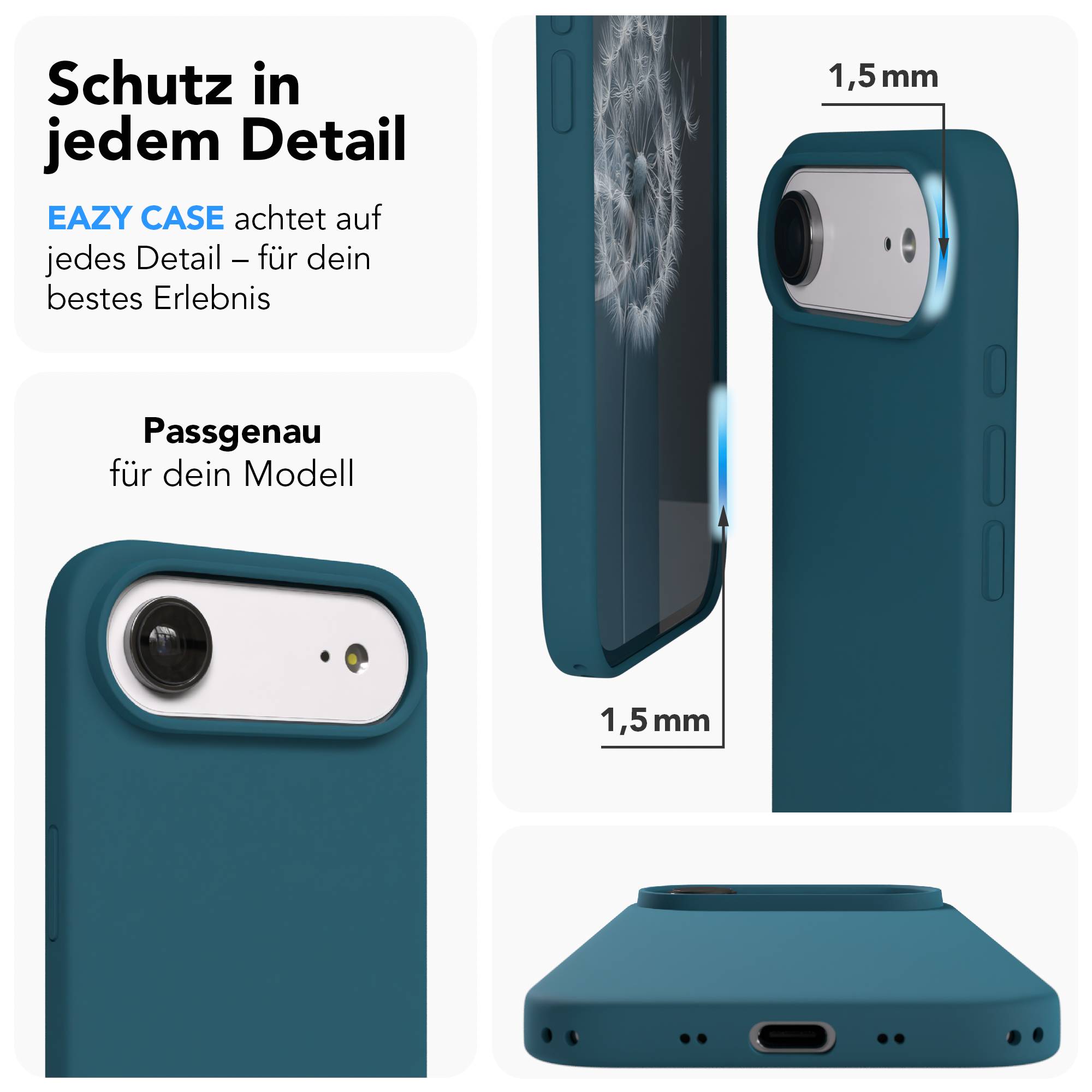 iPhone Air Premium Silikonhülle mit Kameraschutz von EAZY CASE 