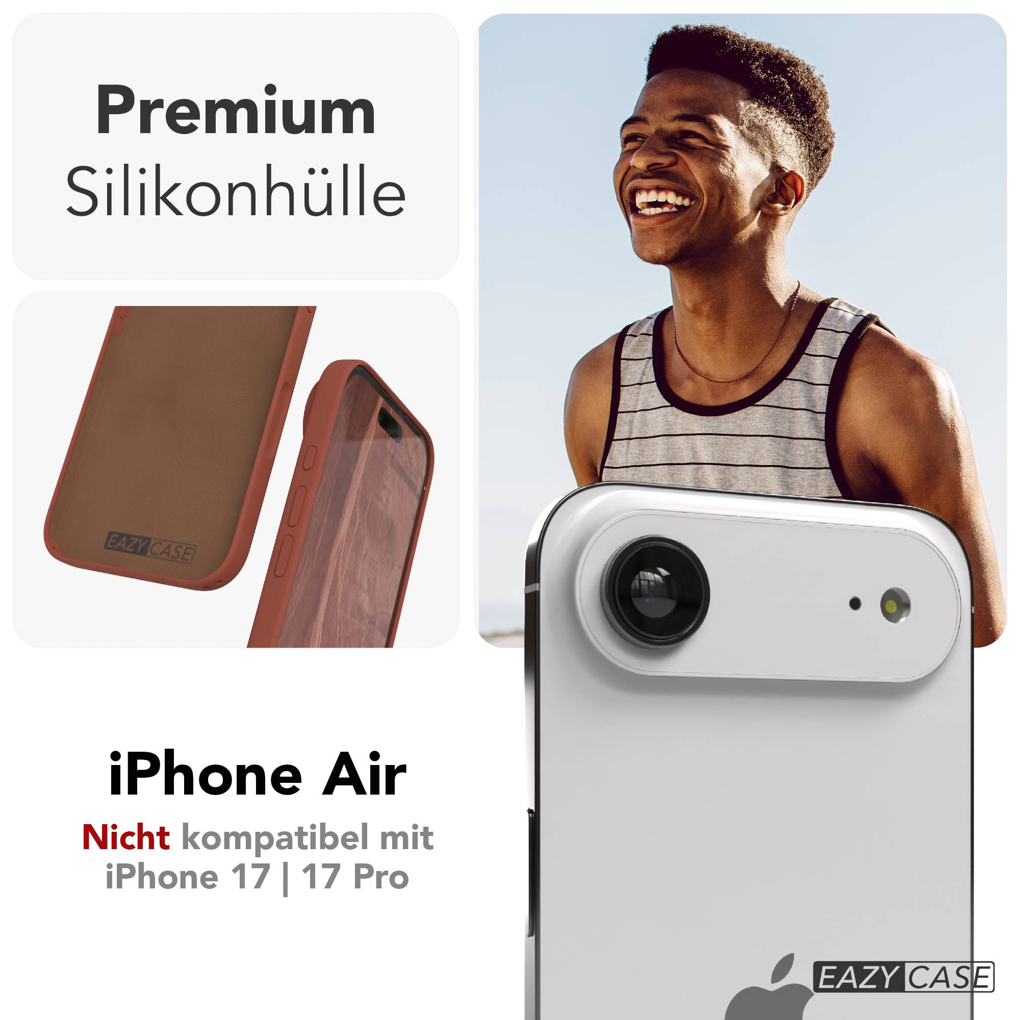 iPhone Air Premium Silikonhülle mit Kameraschutz von EAZY CASE 