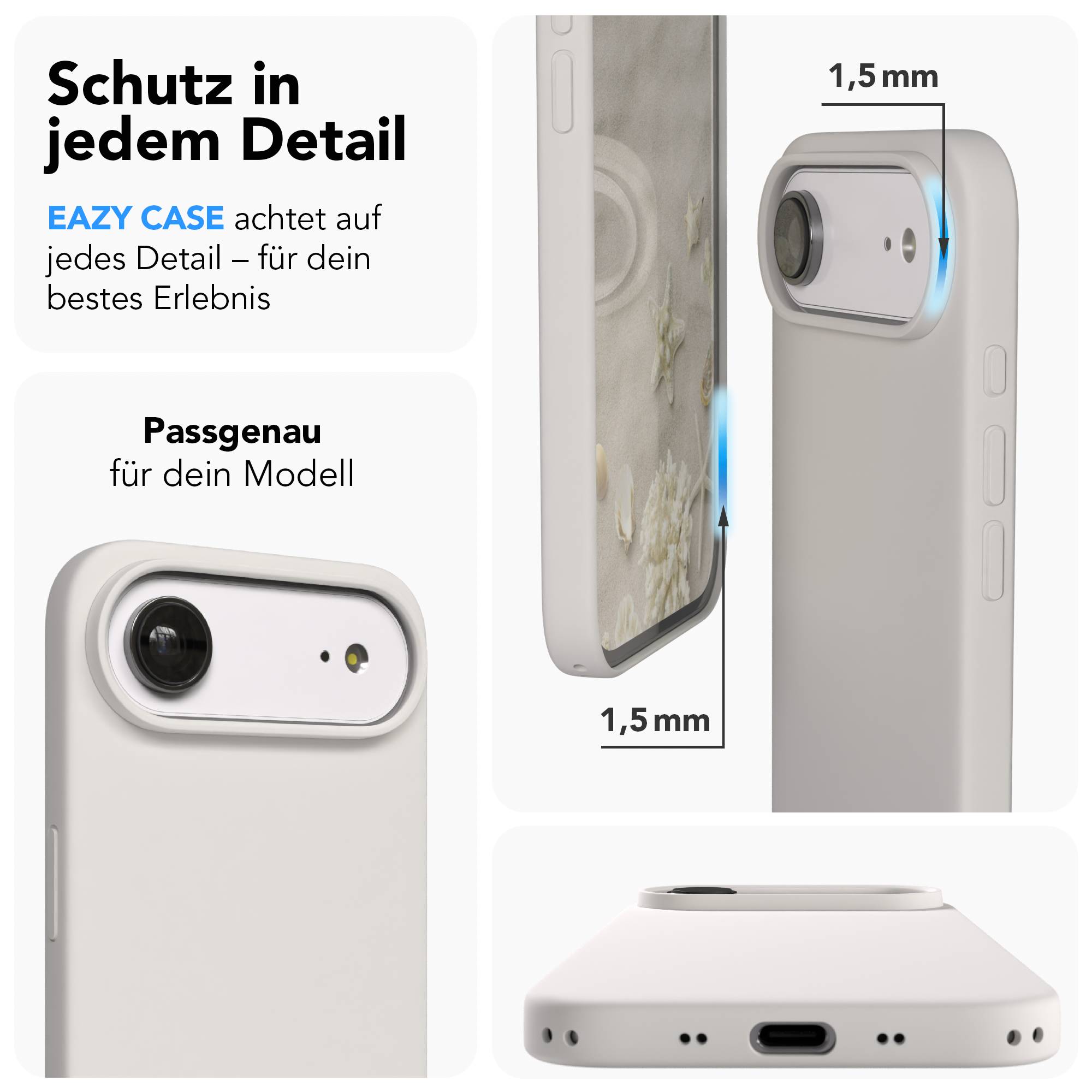 iPhone Air Premium Silikonhülle mit Kameraschutz von EAZY CASE 