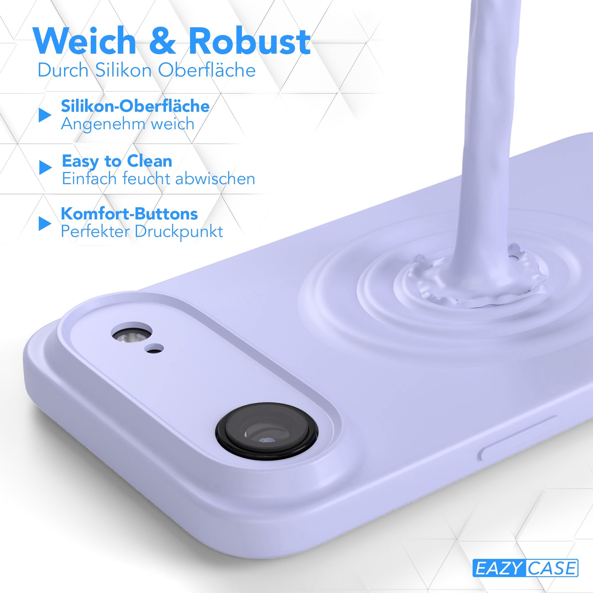 Apple iPhone Air transparente Silikonhülle mit Kameraschutz von EAZY CASE 