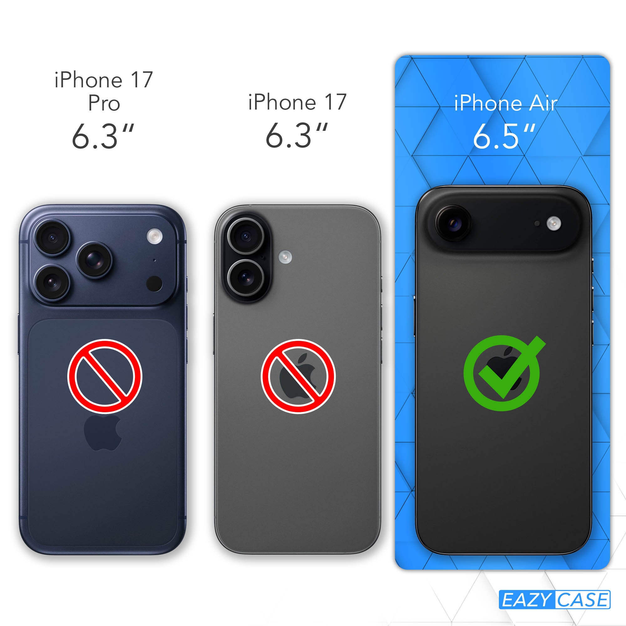Apple iPhone Air transparente Silikonhülle mit Kameraschutz von EAZY CASE 
