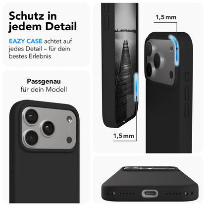 Apple iPhone 17 Pro Premium Silikonhülle mit Kameraschutz von EAZY CASE 