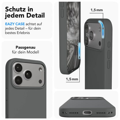 Apple iPhone 17 Pro Premium Silikonhülle mit Kameraschutz von EAZY CASE 