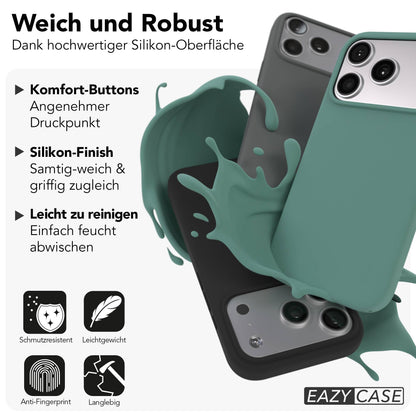 Apple iPhone 17 Pro Premium Silikonhülle mit Kameraschutz von EAZY CASE 