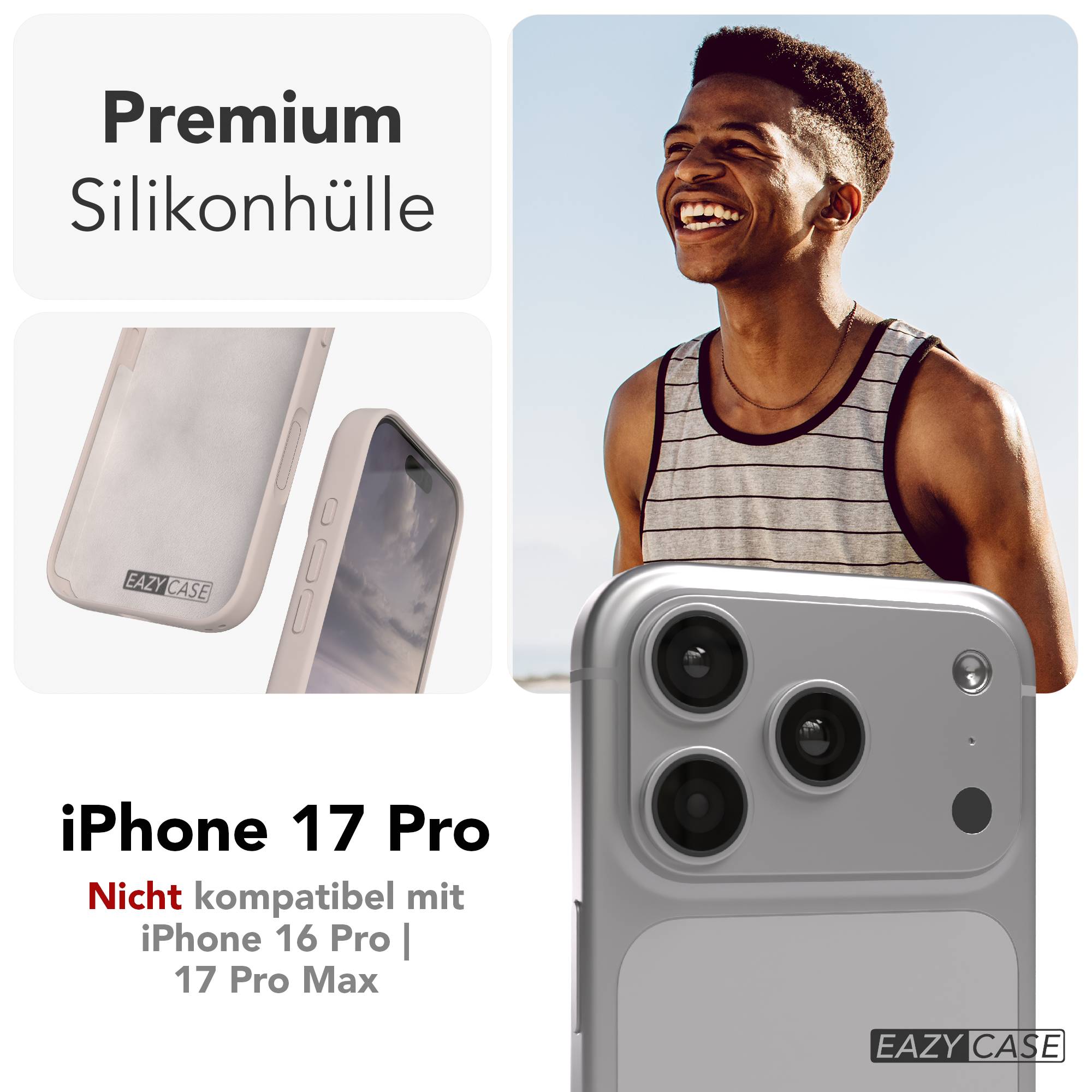 Apple iPhone 17 Pro Premium Silikonhülle mit Kameraschutz von EAZY CASE 