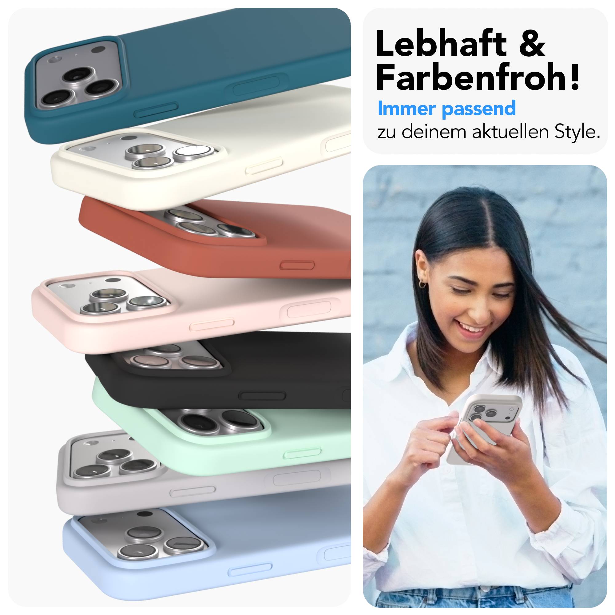 Apple iPhone 17 Pro Premium Silikonhülle mit Kameraschutz von EAZY CASE 