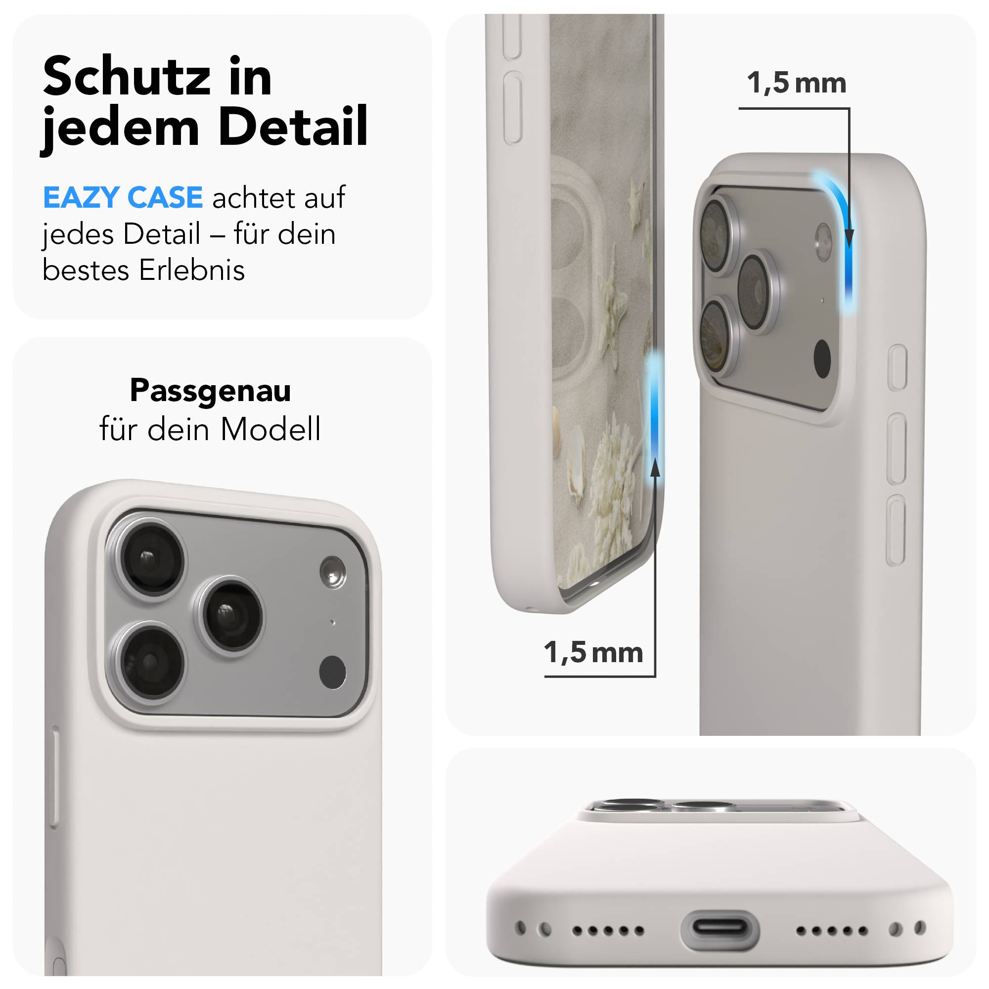 Apple iPhone 17 Pro Premium Silikonhülle mit Kameraschutz von EAZY CASE 