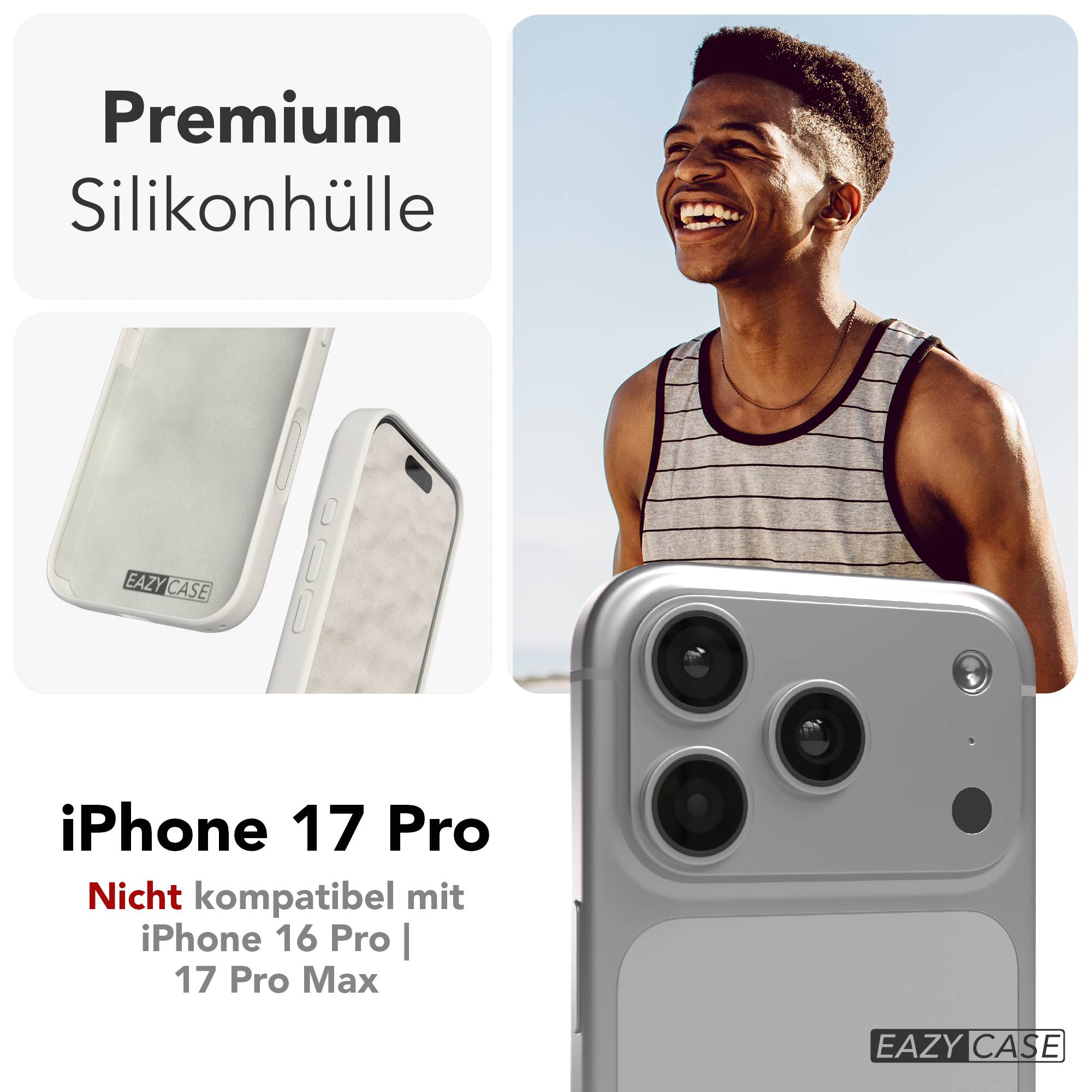 Apple iPhone 17 Pro Premium Silikonhülle mit Kameraschutz von EAZY CASE 