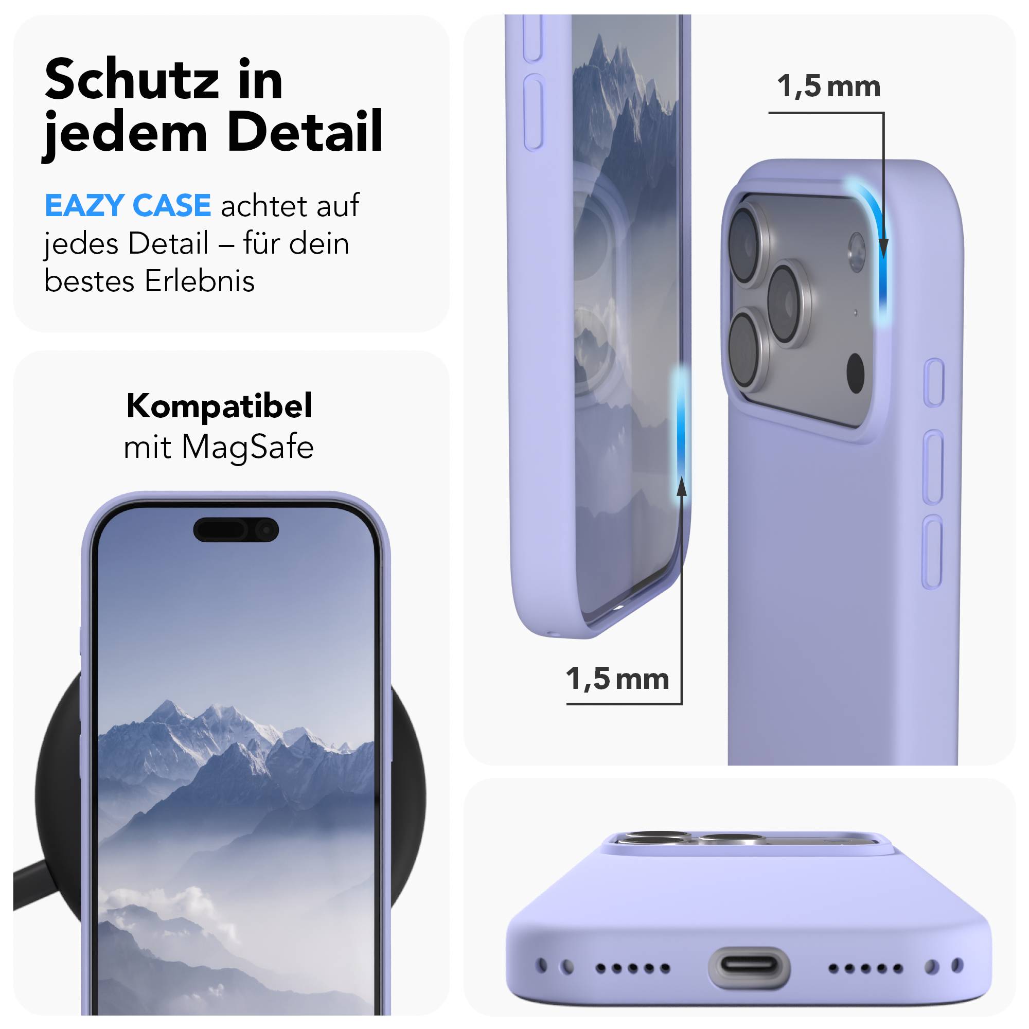 iPhone 17 Pro MagSafe Silikonhülle mit Kameraschutz von EAZY CASE 