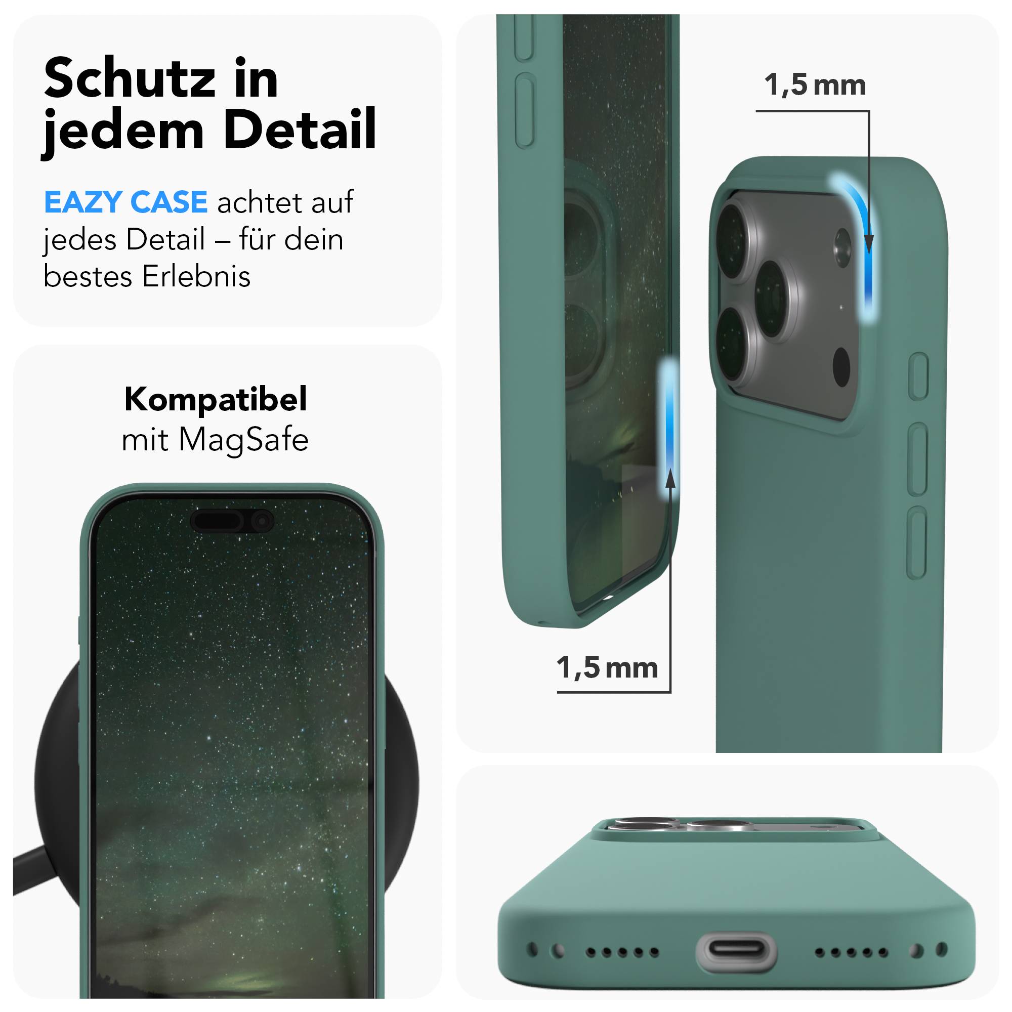 iPhone 17 Pro MagSafe Silikonhülle mit Kameraschutz von EAZY CASE 