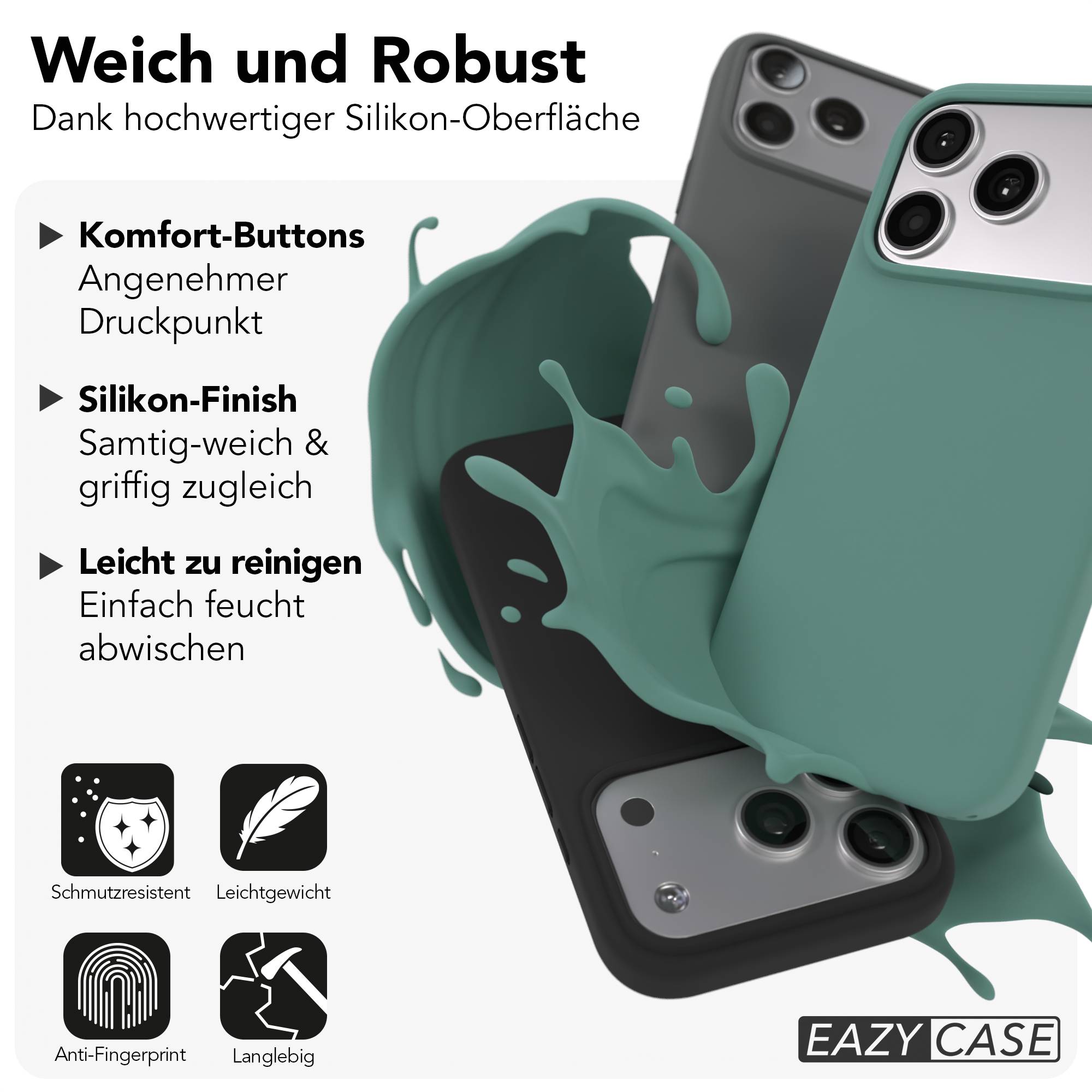 iPhone 17 Pro MagSafe Silikonhülle mit Kameraschutz von EAZY CASE 