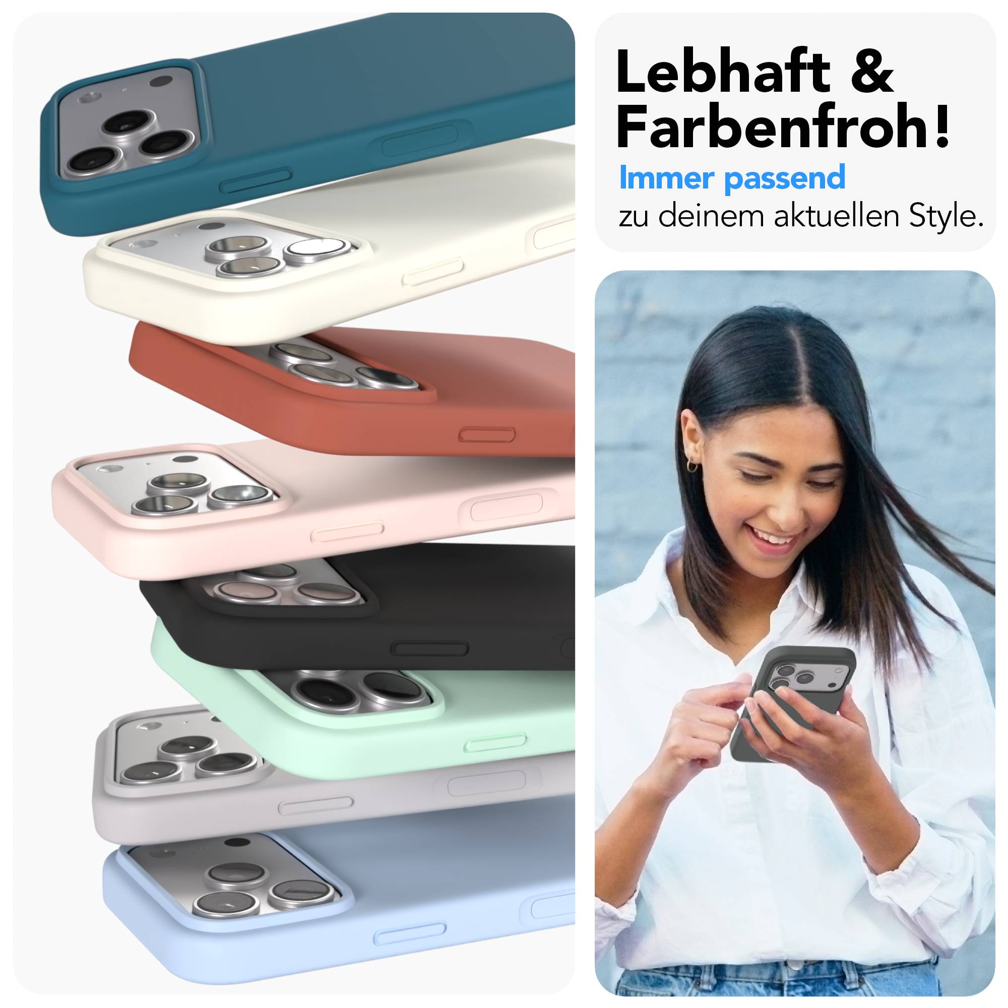 iPhone 17 Pro MagSafe Silikonhülle mit Kameraschutz von EAZY CASE 