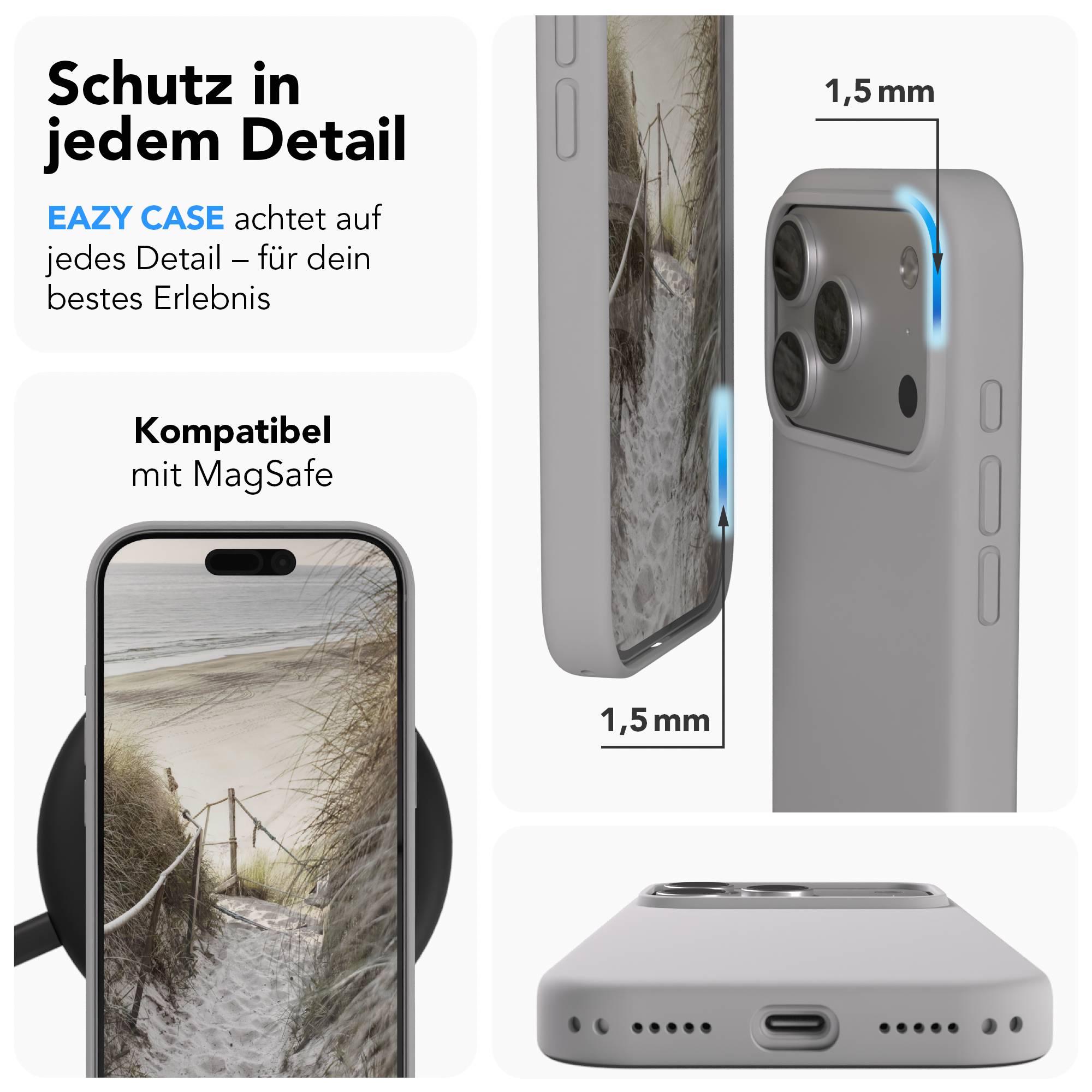 iPhone 17 Pro MagSafe Silikonhülle mit Kameraschutz von EAZY CASE 