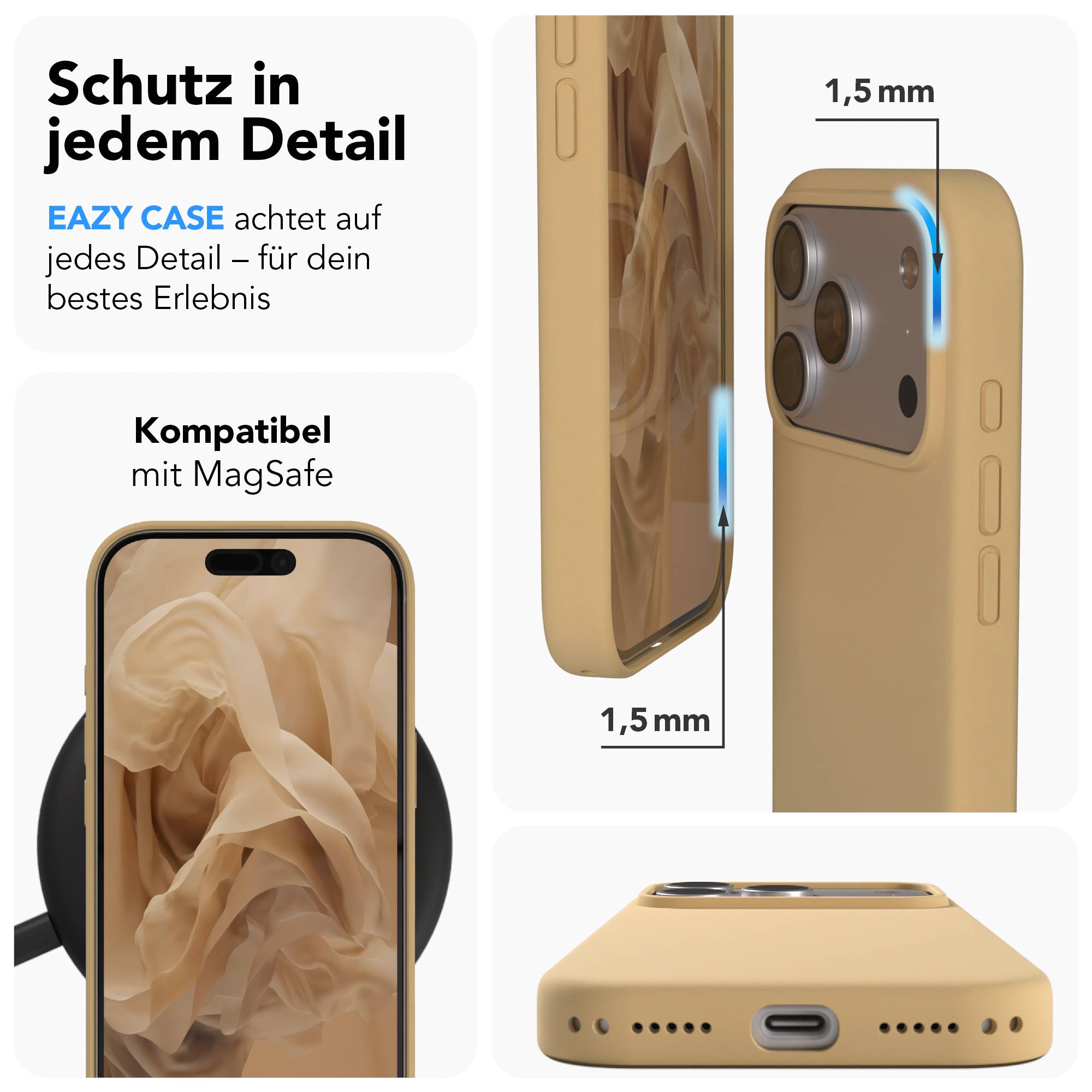 iPhone 17 Pro MagSafe Silikonhülle mit Kameraschutz von EAZY CASE 