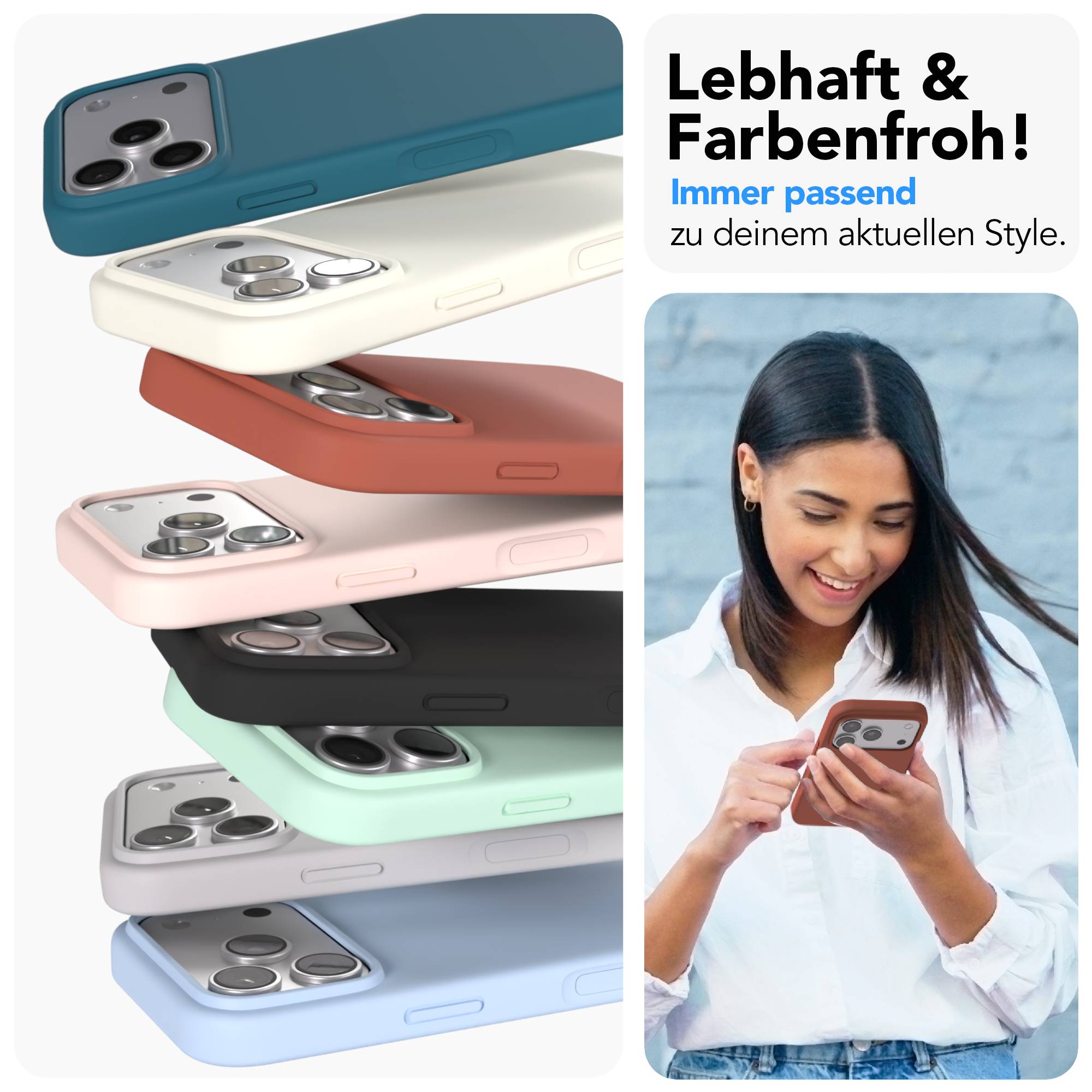 iPhone 17 Pro MagSafe Silikonhülle mit Kameraschutz von EAZY CASE 