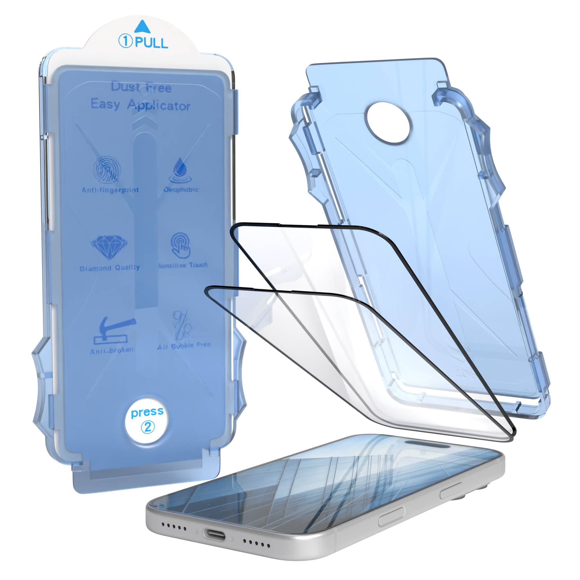 iPhone 17 Pro Schutzfolie mit Installationsrahmen und Kameraschutz Set