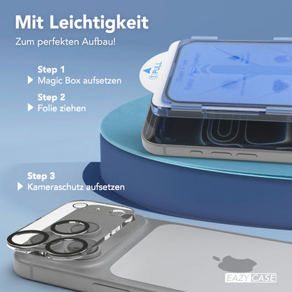 iPhone 17 Pro 2er Set Glasfolie + Installationsrahmen