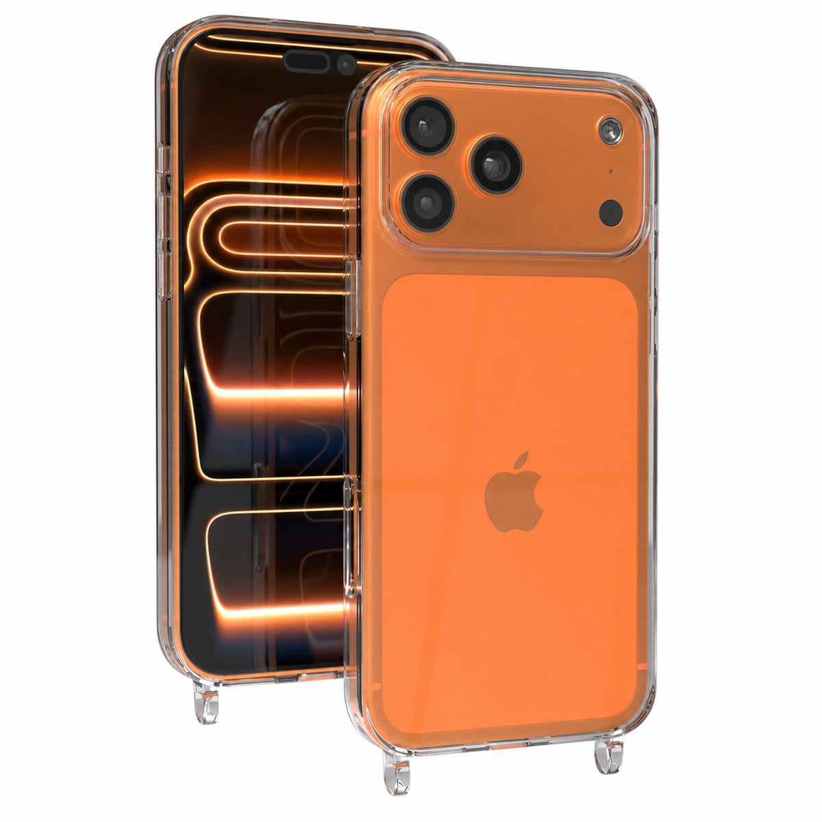 iPhone 17 Pro Max Schutzhülle mit Befestigungsösen für Handyketten TPU transparent