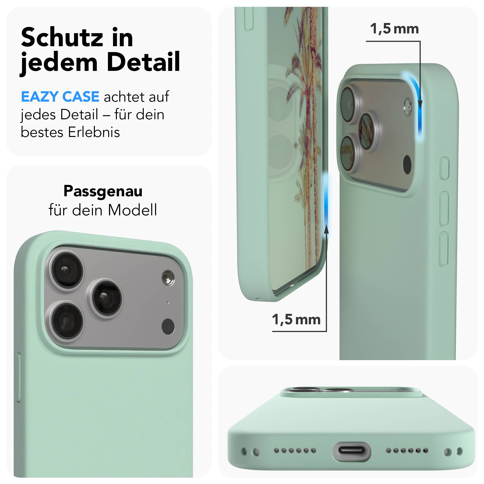 iPhone 17 Pro Max Premium Silikonhülle mit Kameraschutz von EAZY CASE 