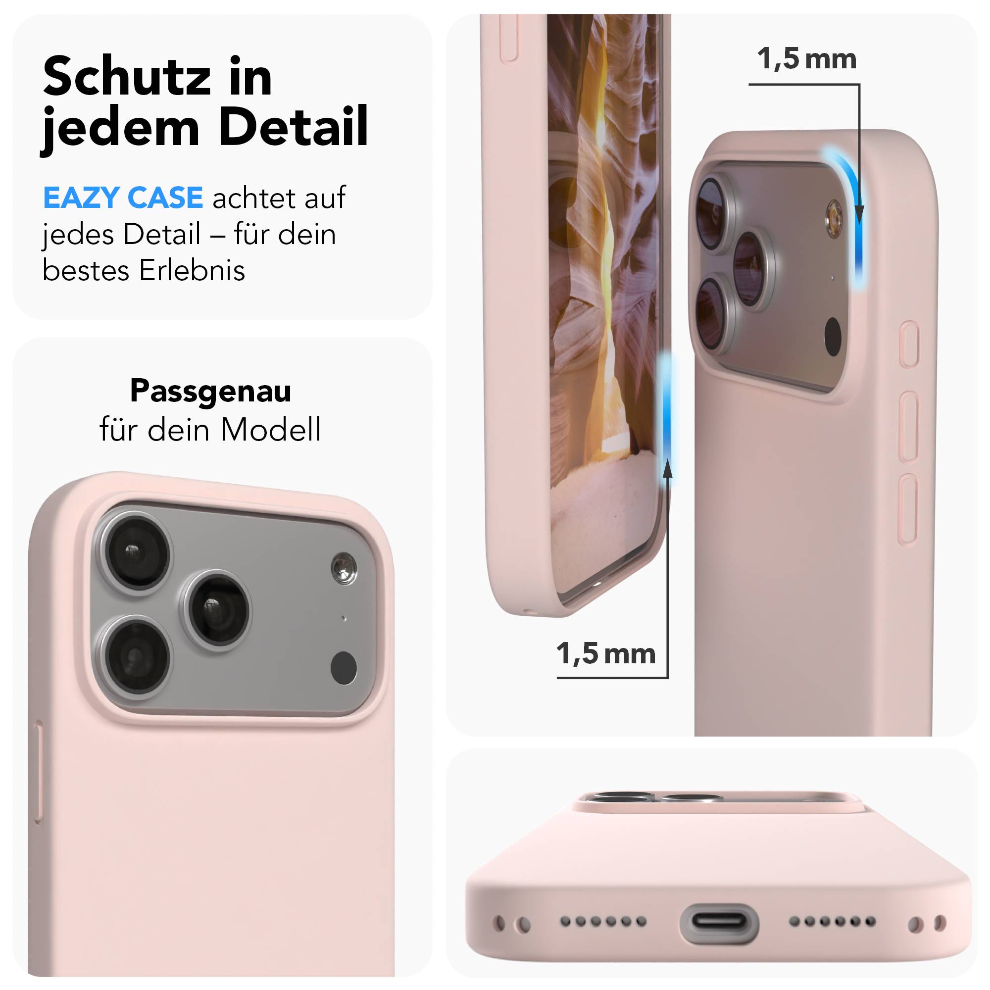 iPhone 17 Pro Max Premium Silikonhülle mit Kameraschutz von EAZY CASE 