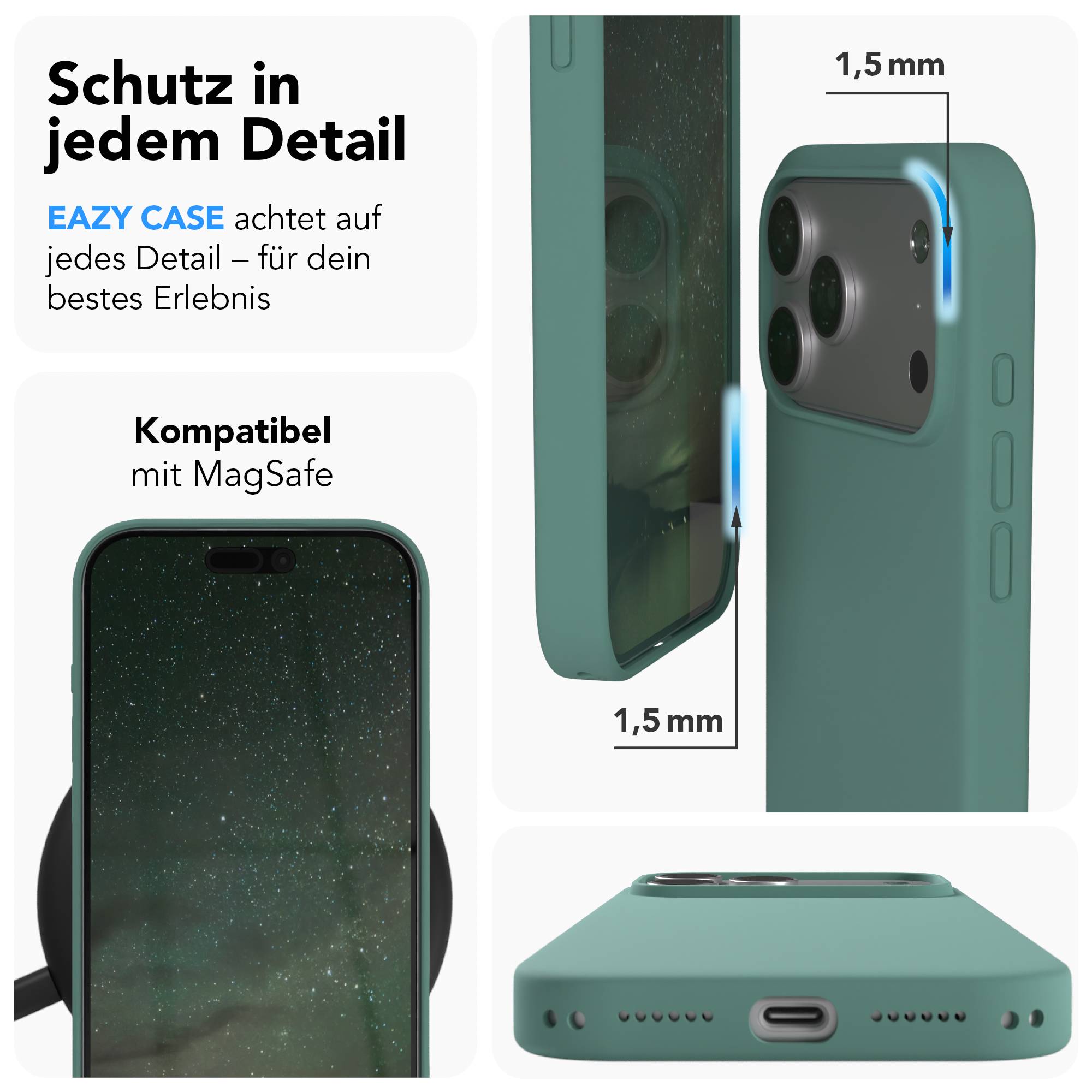 iPhone 17 Pro Max premium Silikonhülle mit MagSafe