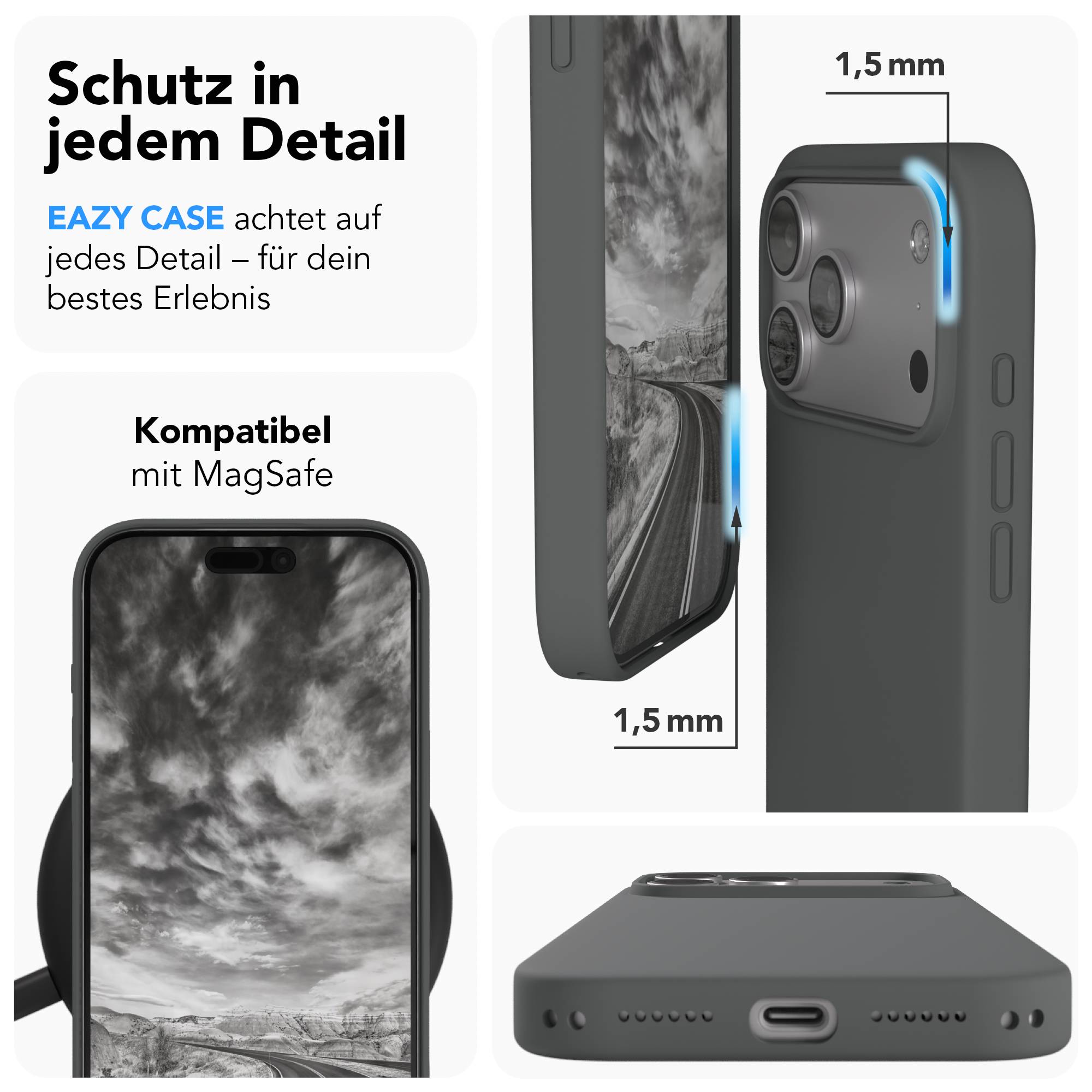 iPhone 17 Pro Max premium Silikonhülle mit MagSafe