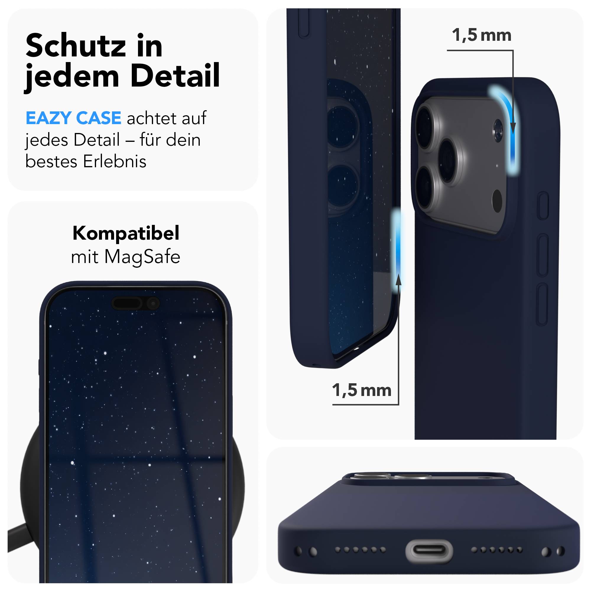 iPhone 17 Pro Max premium Silikonhülle mit MagSafe