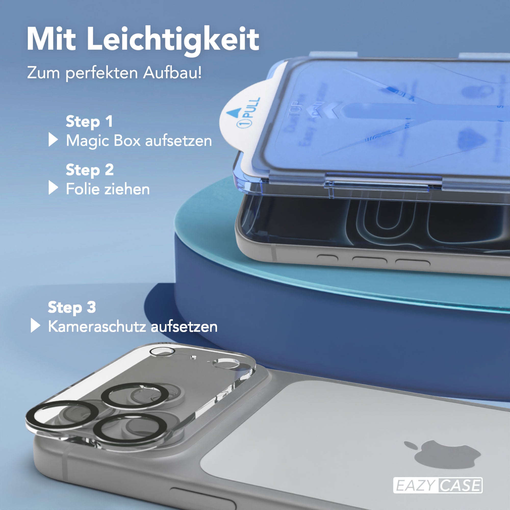 iPhone 17 Pro Max 2er Set Glasfolie + Installationsrahmen