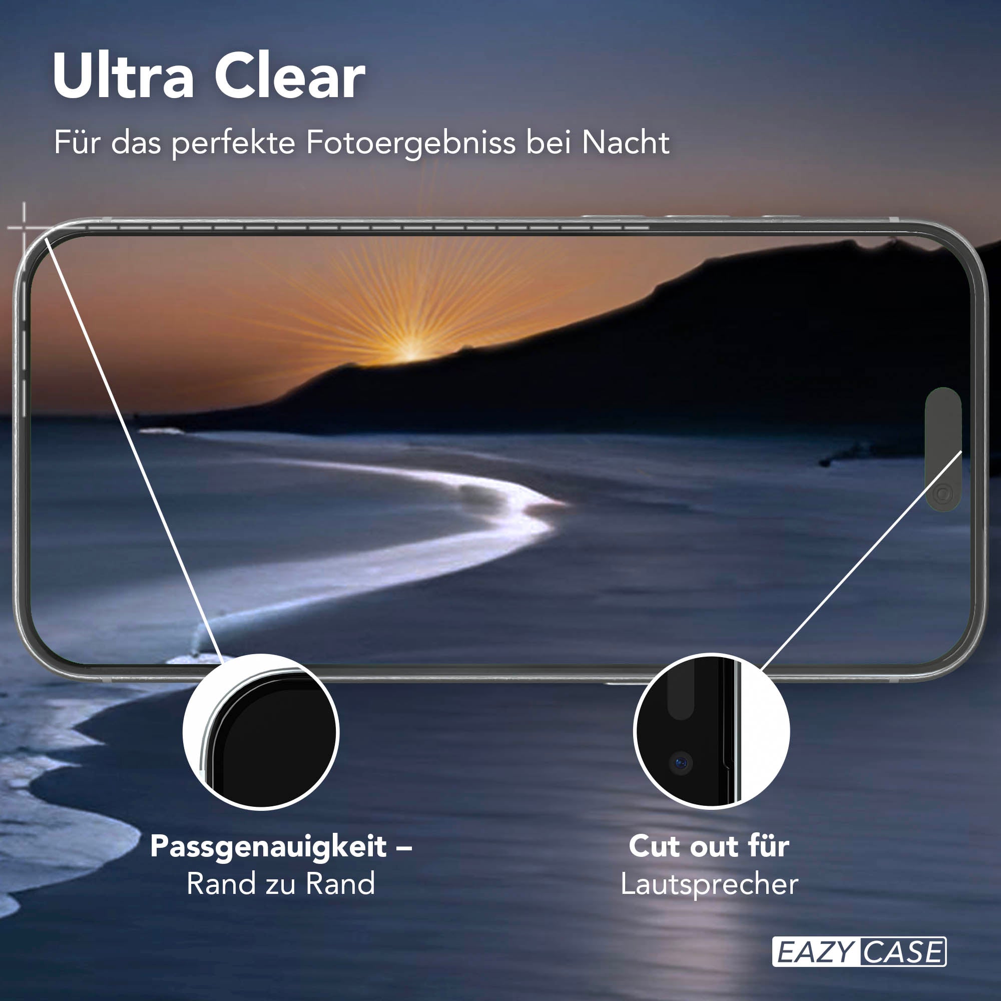 iPhone 17 Pro Max 2er Set Glasfolie + Installationsrahmen