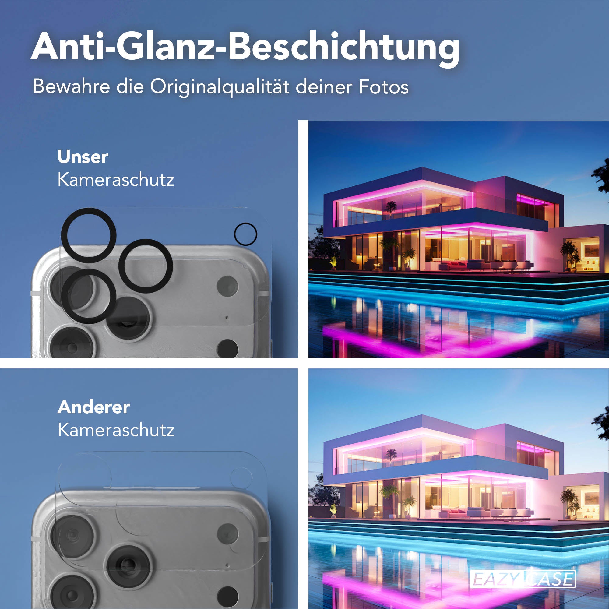 iPhone 17 Pro Max 2er Set Glasfolie + Installationsrahmen