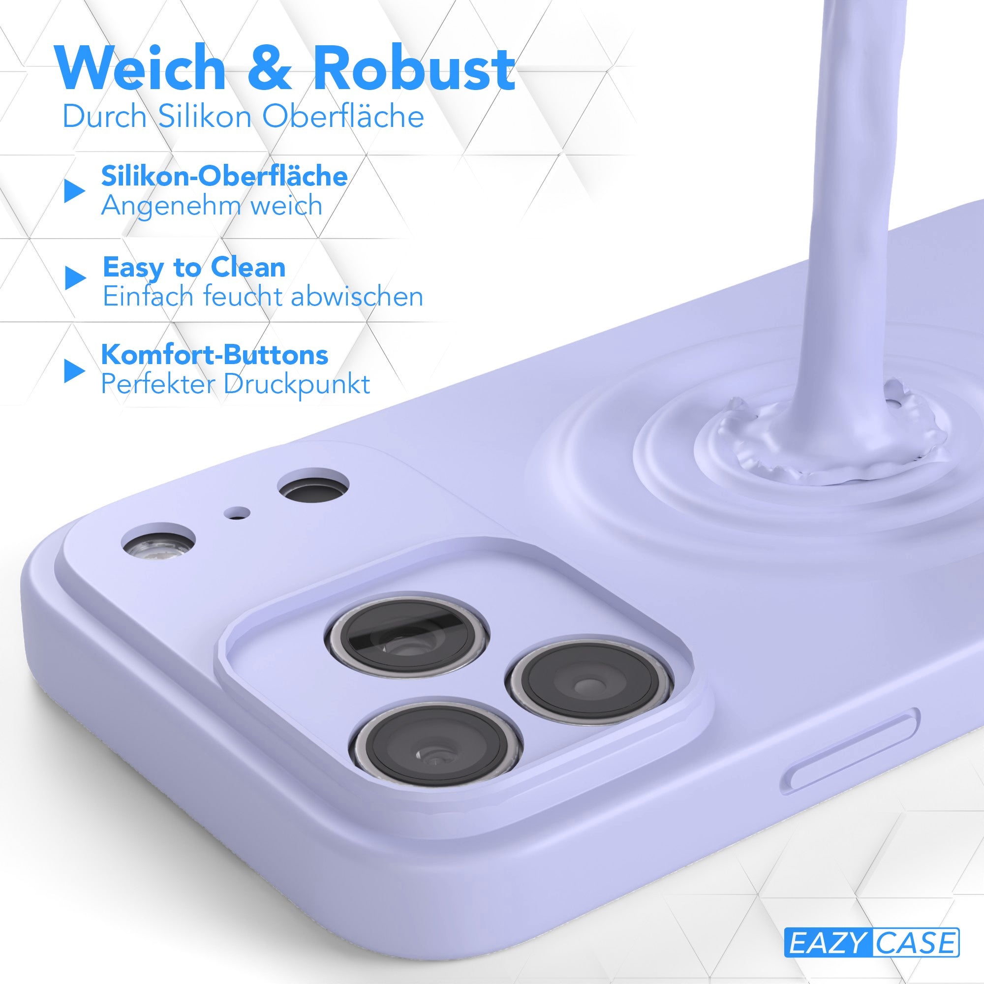 iPhone 17 Pro Max Silikonhülle transparent mit Kameraschutz von EAZY CASE 