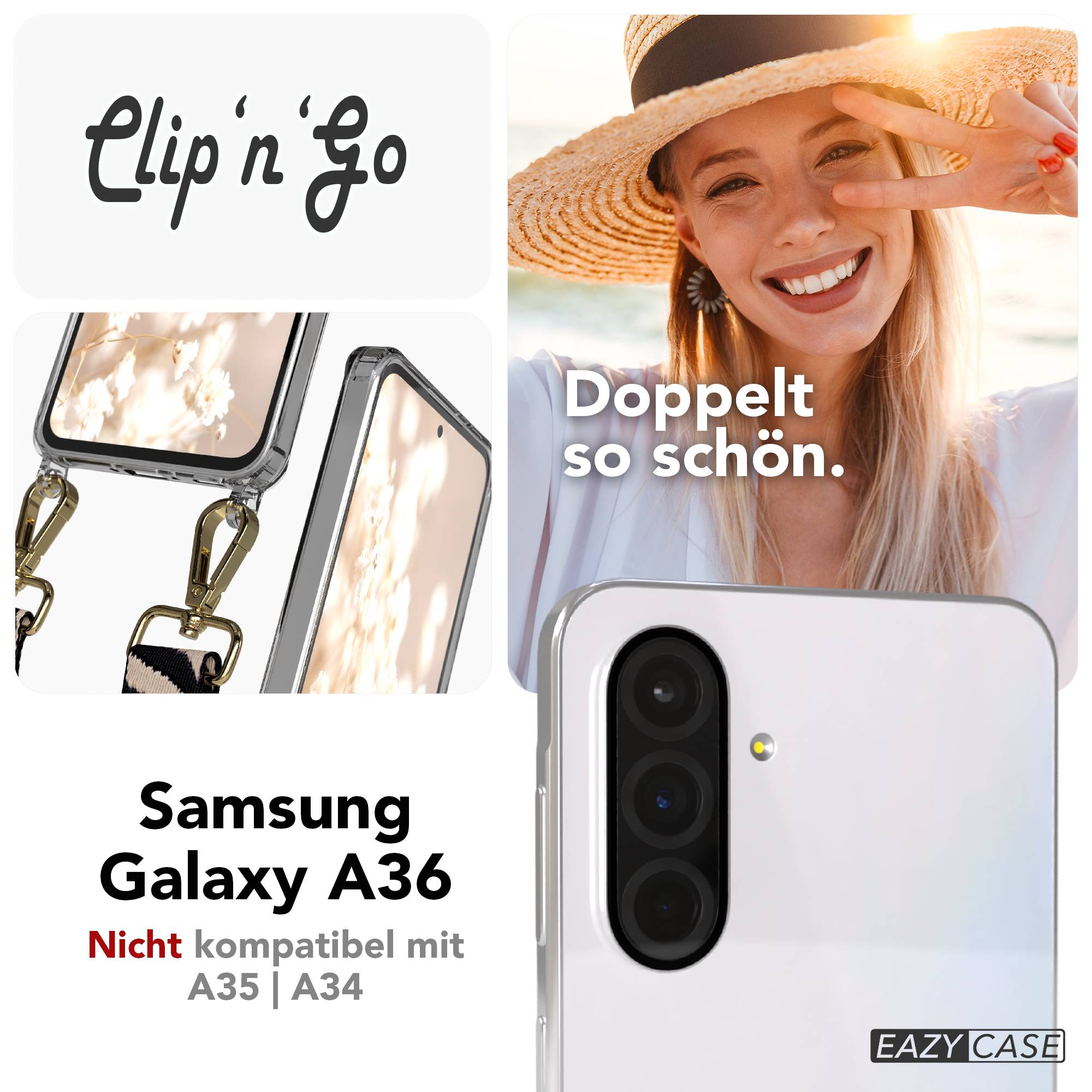 Samsung Galaxy A36 Handykette MagSafe mit Boho Band verstellbarer Trageriemen 