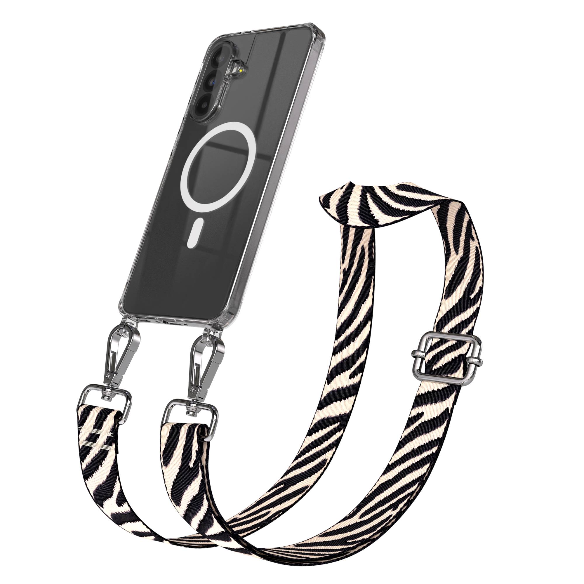 Samsung Galaxy A56 Handykette mit MagSafe Hülle und verstellbarem Boho Trageriemen 