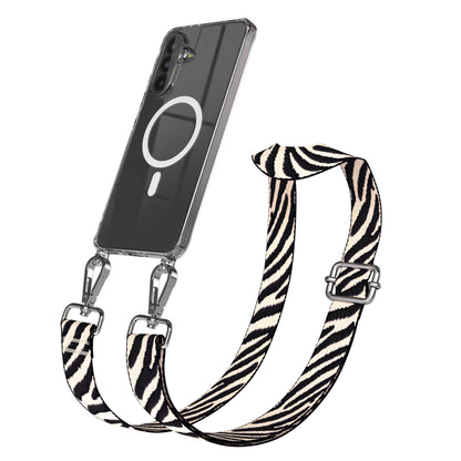 Samsung Galaxy A56 Handykette mit MagSafe Hülle und verstellbarem Boho Trageriemen 