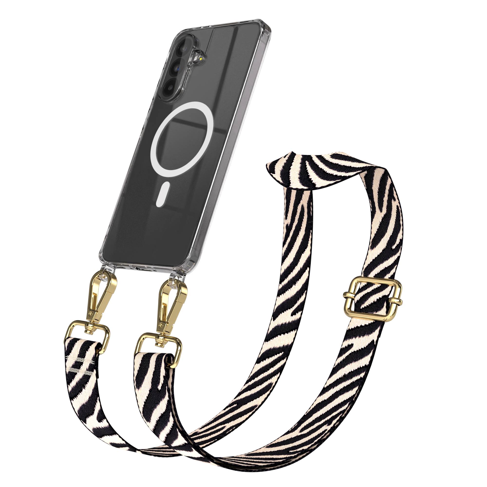 Samsung Galaxy A56 Handykette mit MagSafe Hülle und verstellbarem Boho Trageriemen 