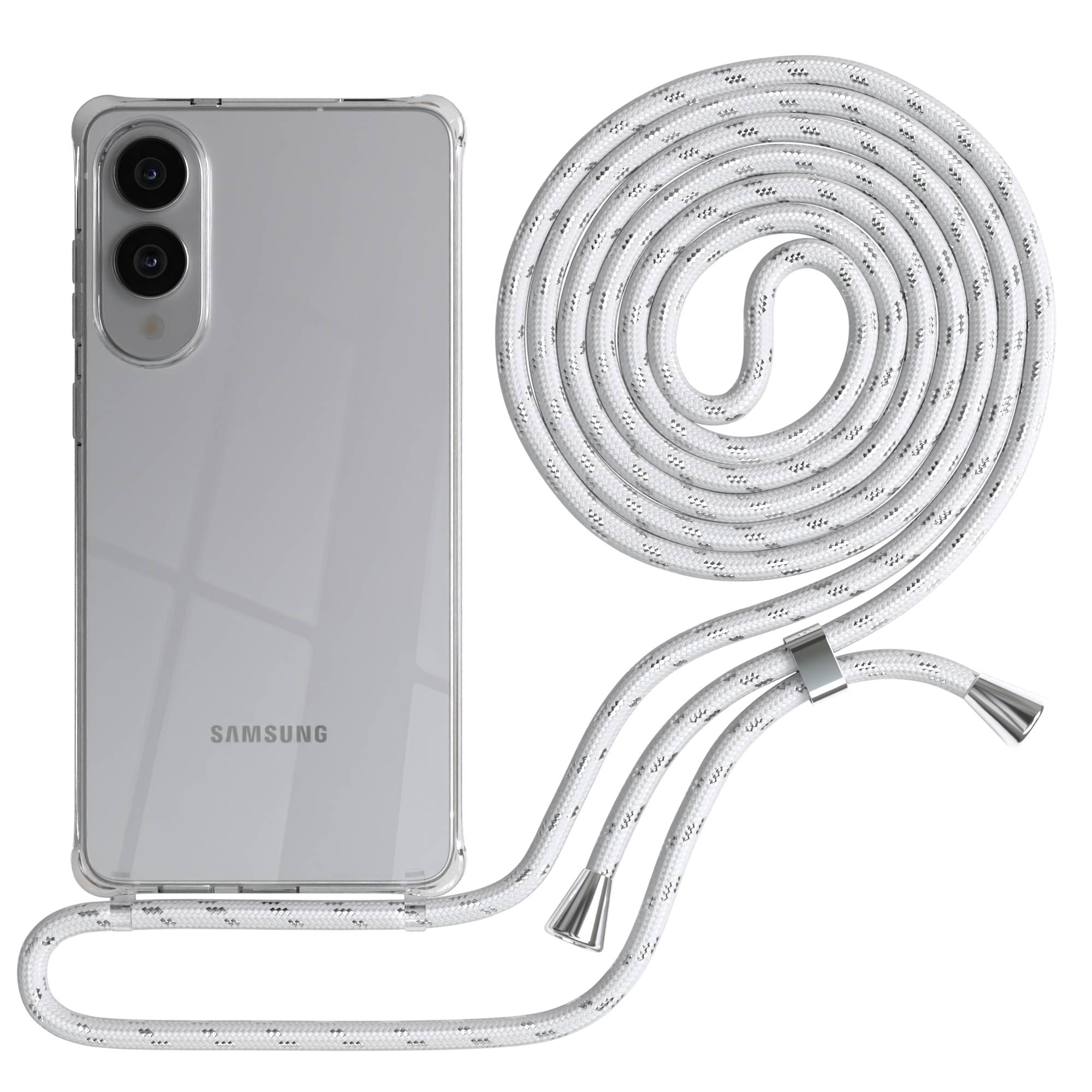 Galaxy S25 Edge transparente Hülle + Kordel