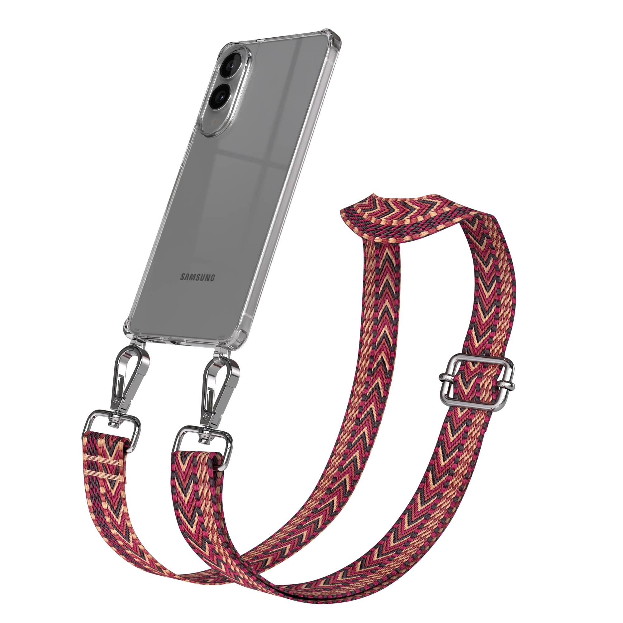Samsung Galaxy S25 Edge Handykette mit Boho Band und verstellbarem Trageriemen 