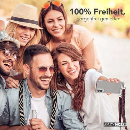 Samsung Galaxy S25 Edge Handykette mit Boho Band und verstellbarem Trageriemen 