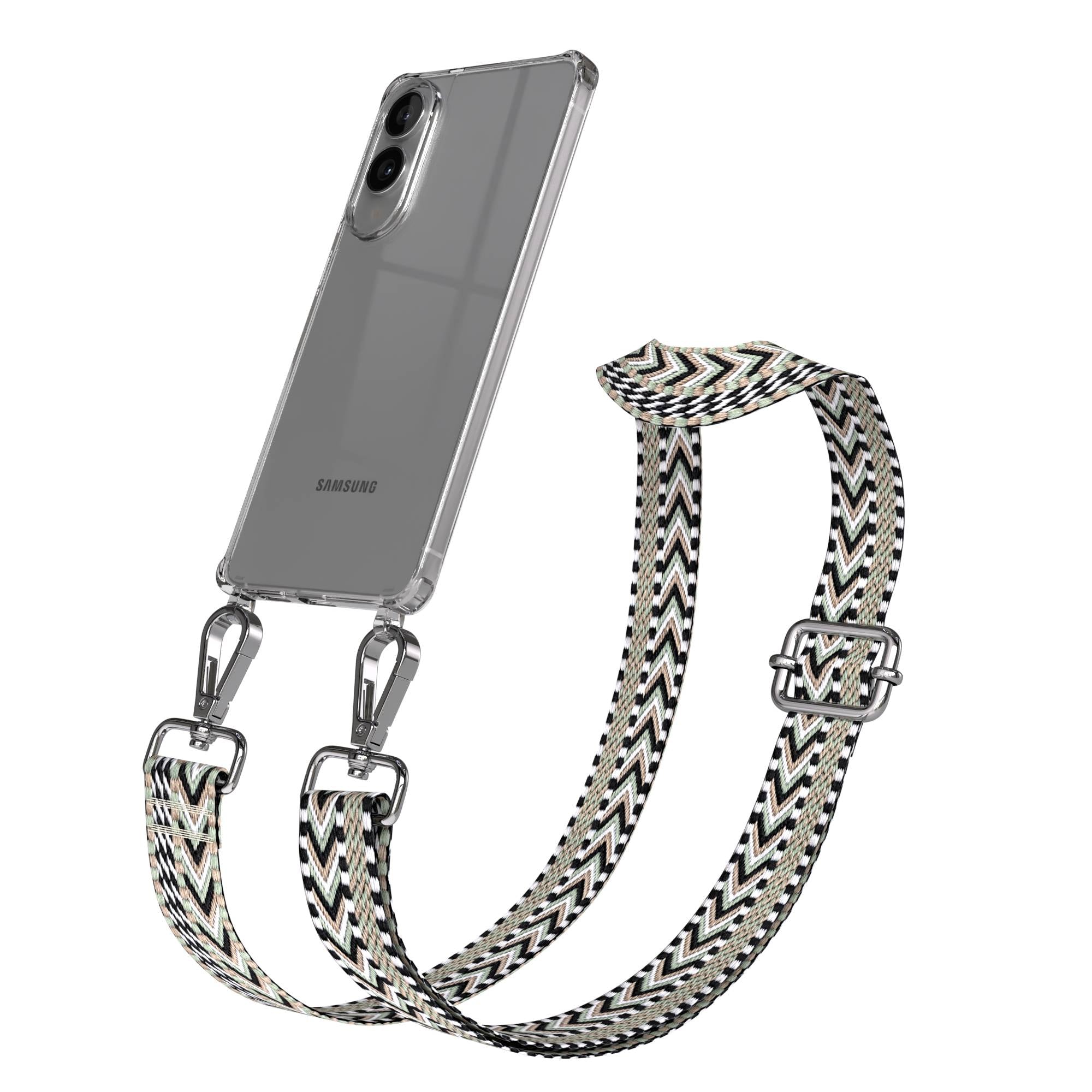 Samsung Galaxy S25 Edge Handykette mit Boho Band und verstellbarem Trageriemen 