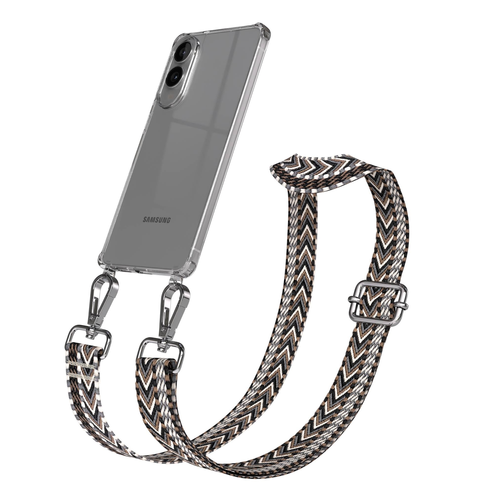 Samsung Galaxy S25 Edge Handykette mit Boho Band und verstellbarem Trageriemen 