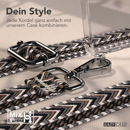 Samsung Galaxy S25 Edge Handykette mit Boho Band und verstellbarem Trageriemen 