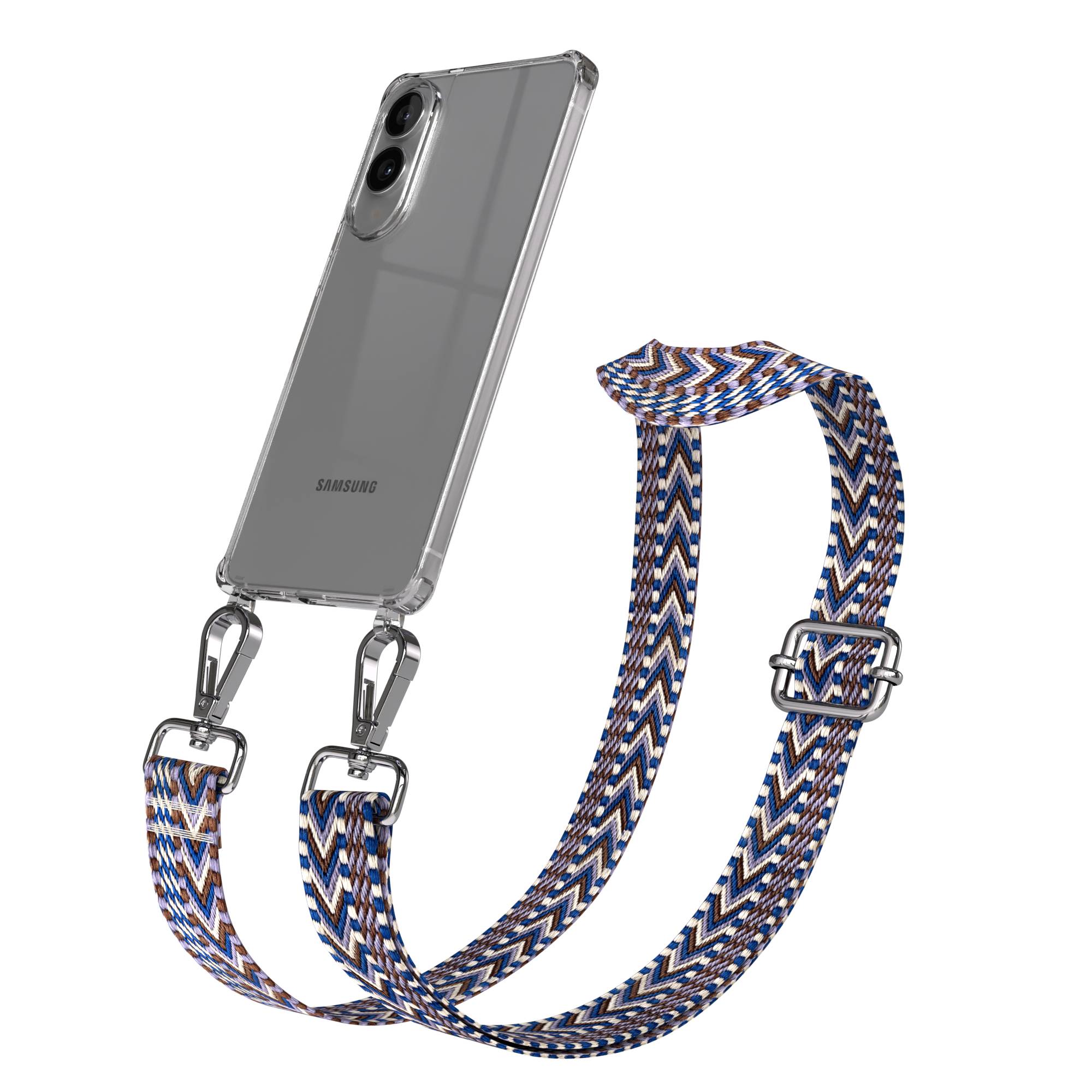 Samsung Galaxy S25 Edge Handykette mit Boho Band und verstellbarem Trageriemen 