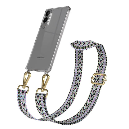 Samsung Galaxy S25 Edge Handykette mit Boho Band und verstellbarem Trageriemen 