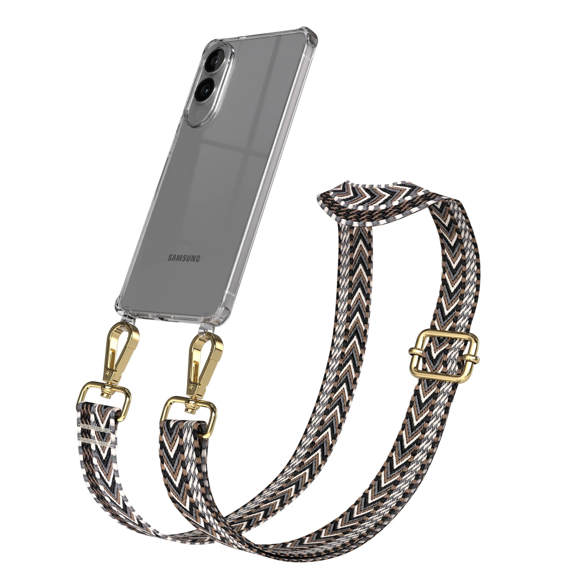 Samsung Galaxy S25 Edge Handykette mit Boho Band und verstellbarem Trageriemen 