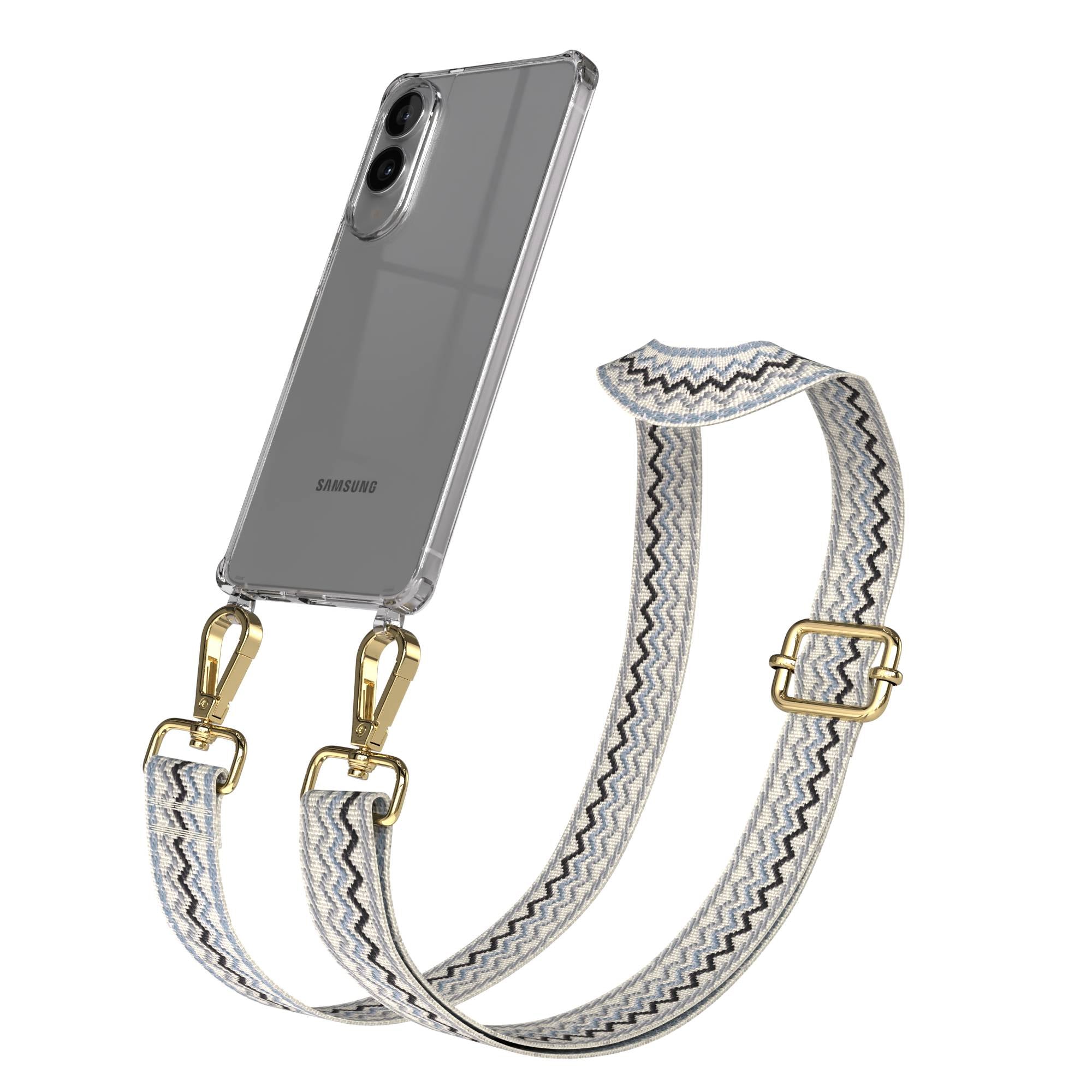 Samsung Galaxy S25 Edge Handykette mit Boho Band und verstellbarem Trageriemen 