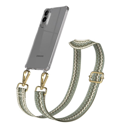 Samsung Galaxy S25 Edge Handykette mit Boho Band und verstellbarem Trageriemen 