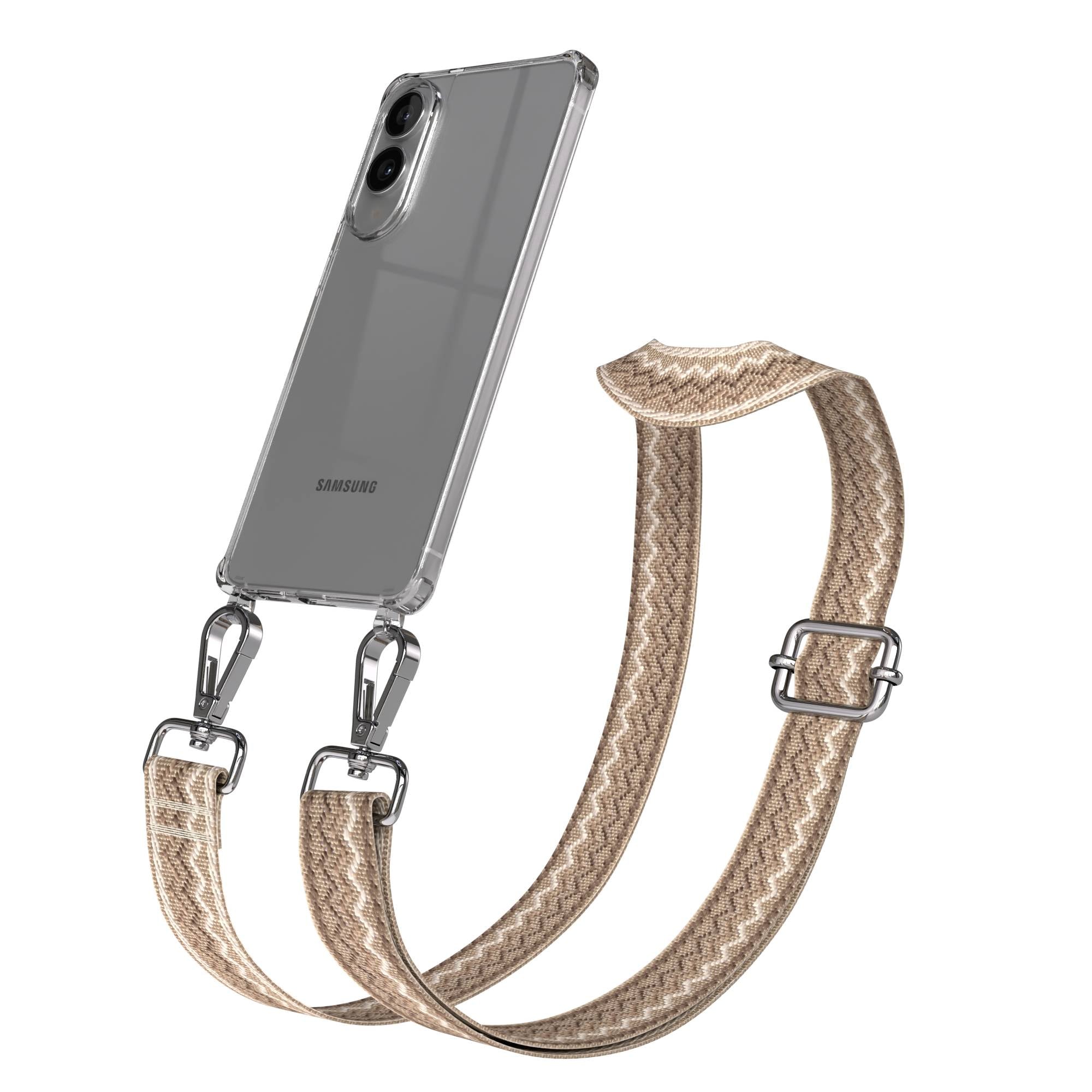 Samsung Galaxy S25 Edge Handykette mit Boho Band und verstellbarem Trageriemen 