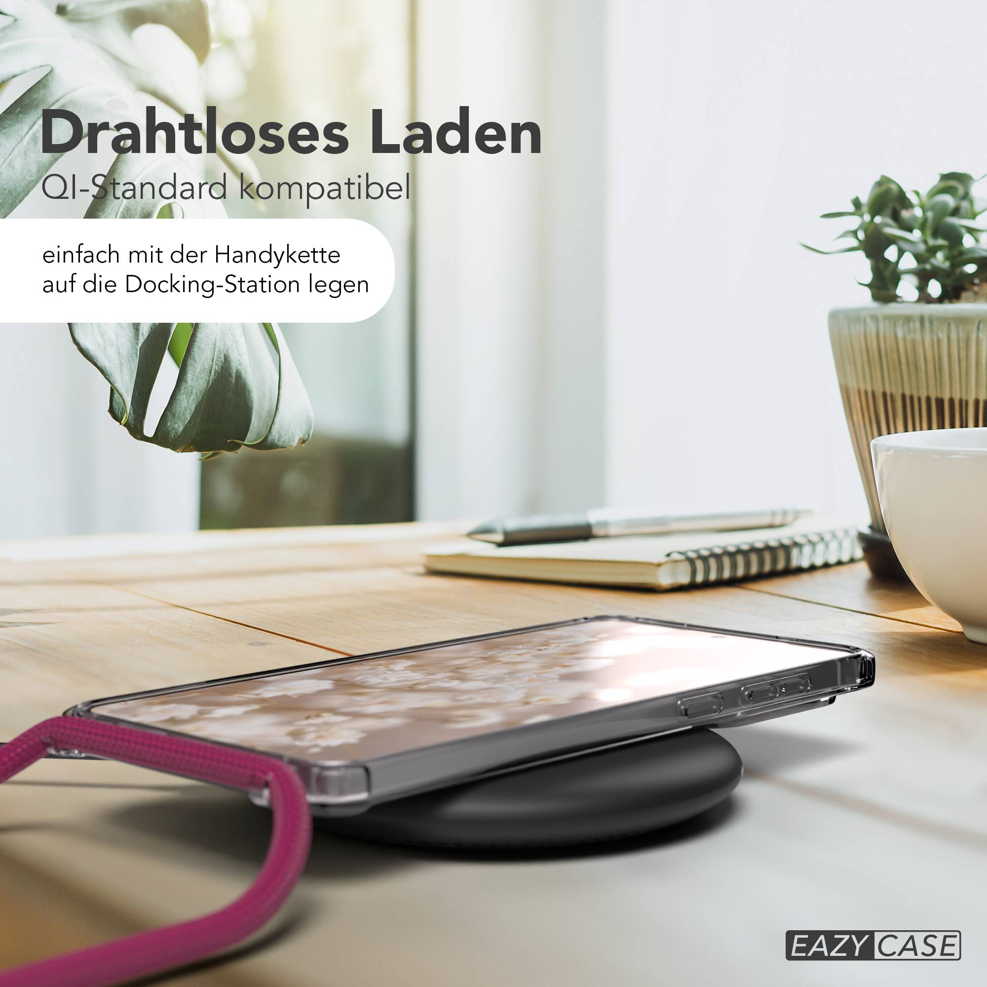 Galaxy S25 Edge transparente Hülle + Kordel mit MagSafe